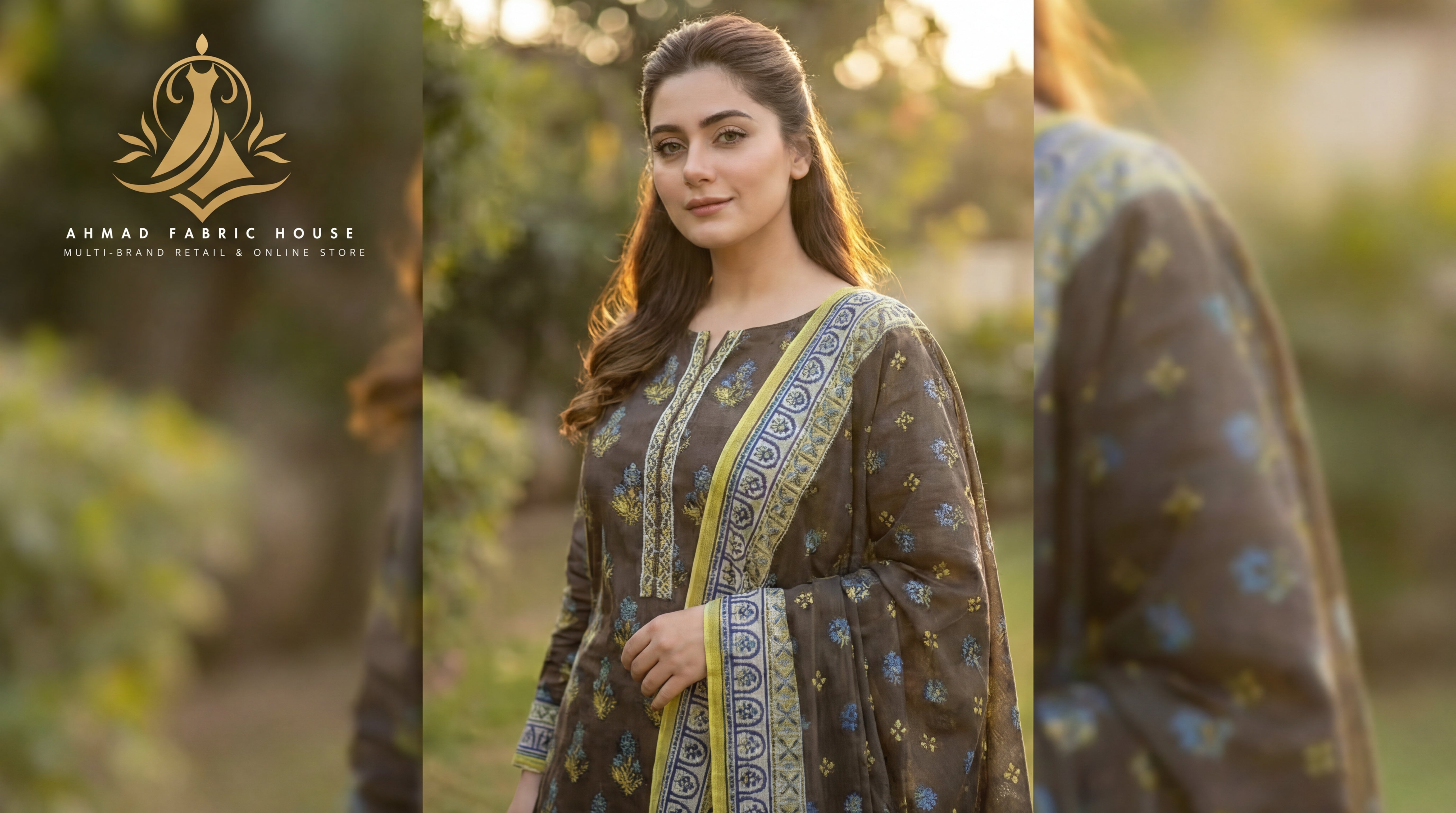 Edenrobe Unstitched Printed Khaddar 3pc