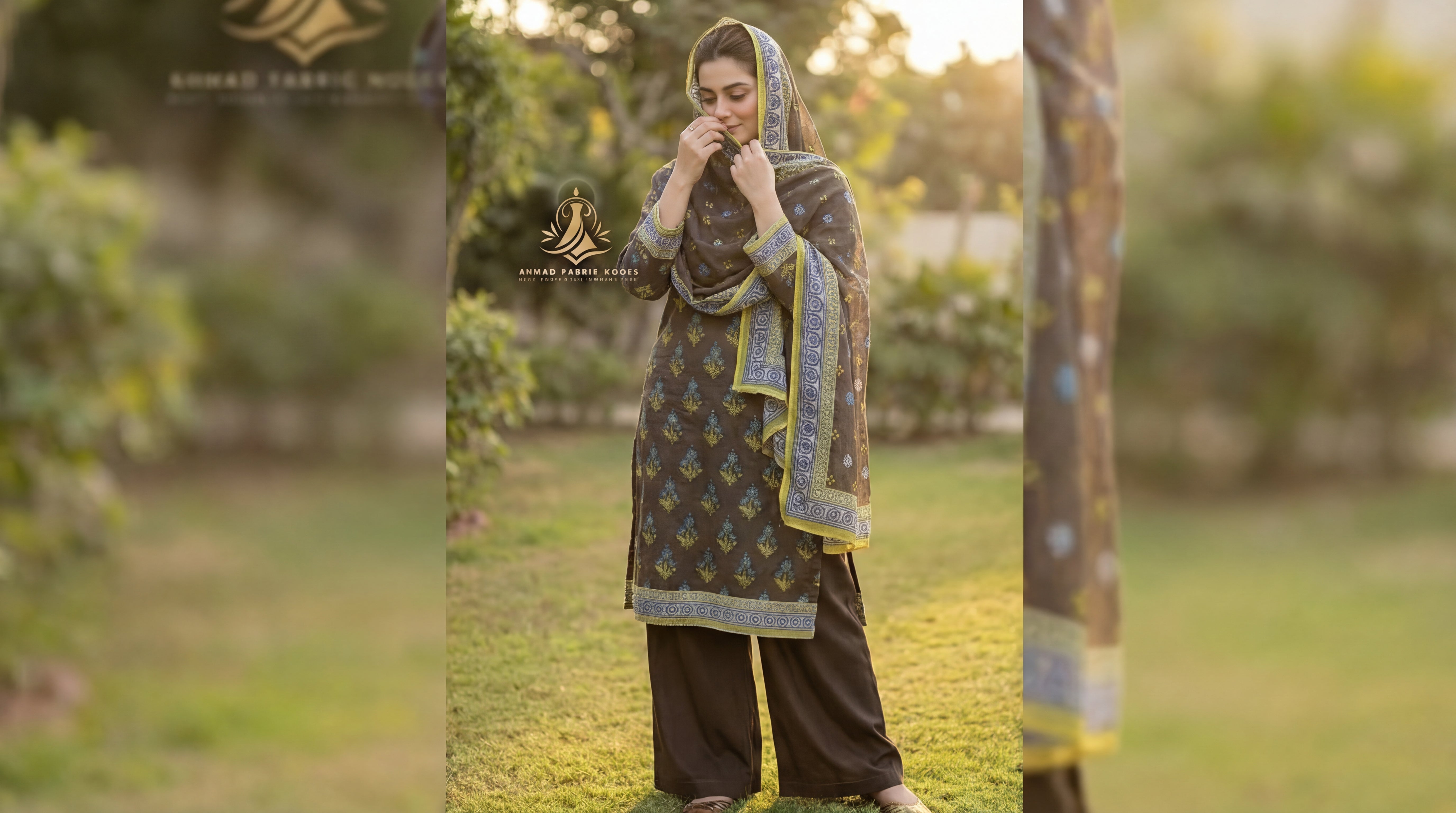 Edenrobe Unstitched Printed Khaddar 3pc