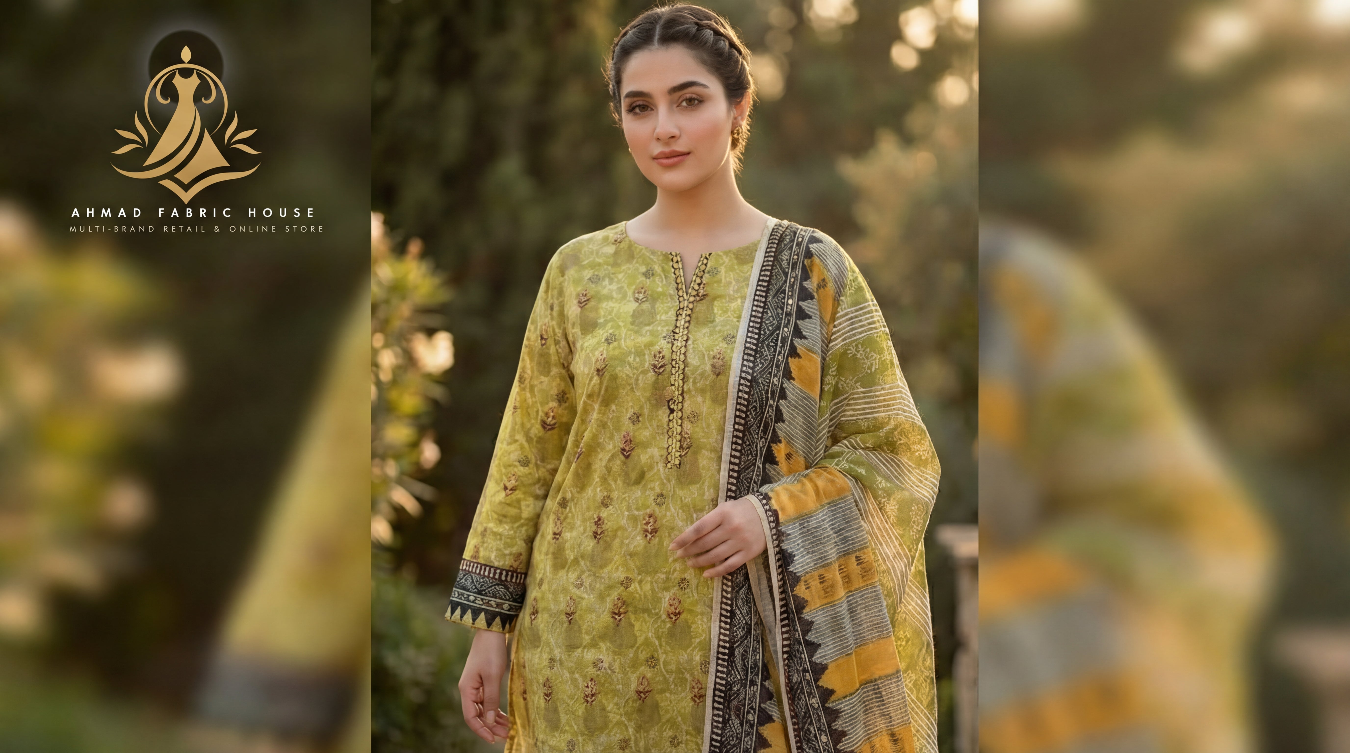 Edenrobe Unstitched Printed Khaddar 3pc