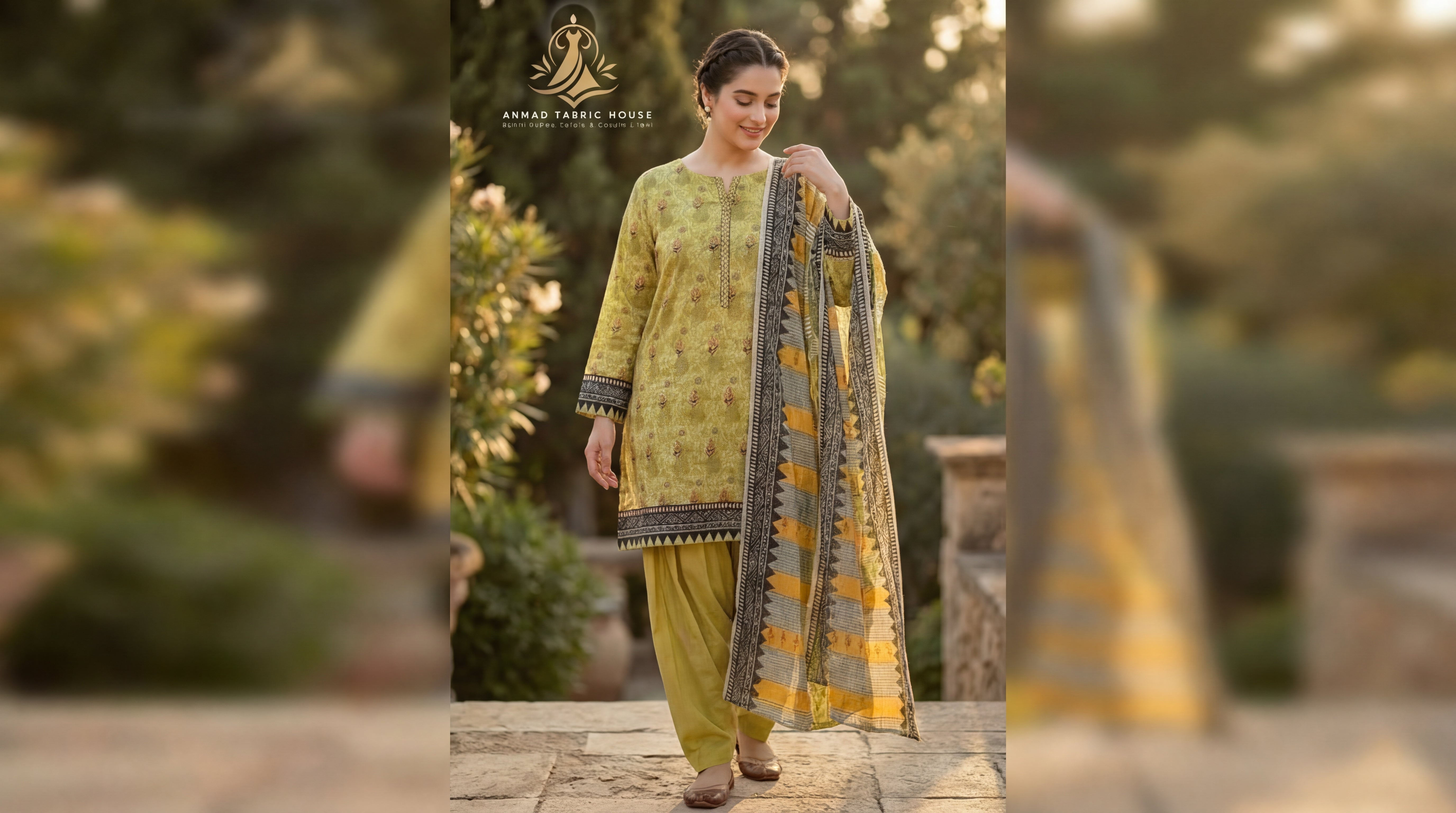 Edenrobe Unstitched Printed Khaddar 3pc