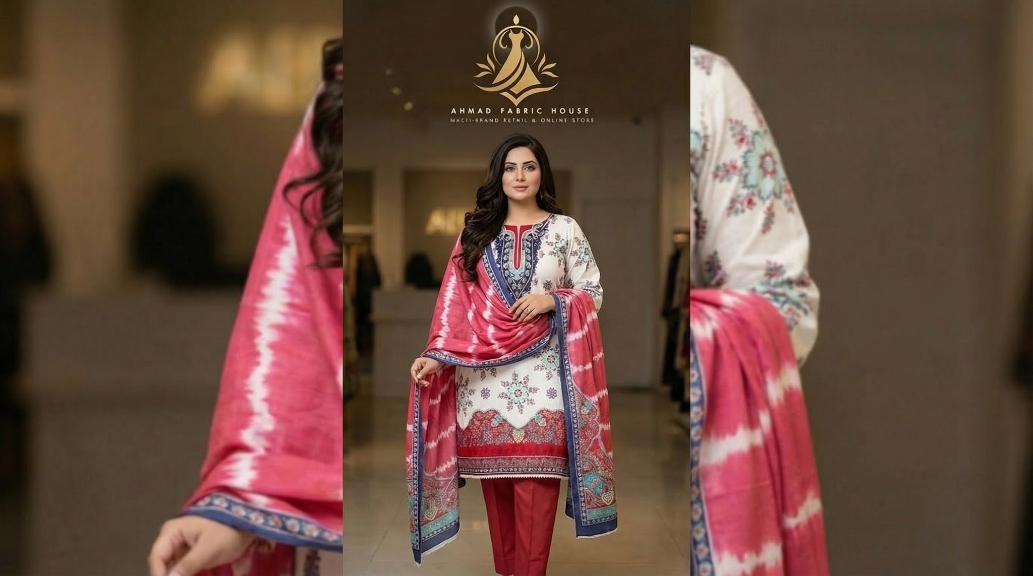 Ethnic Unstitched Printed Khaddar 3pc