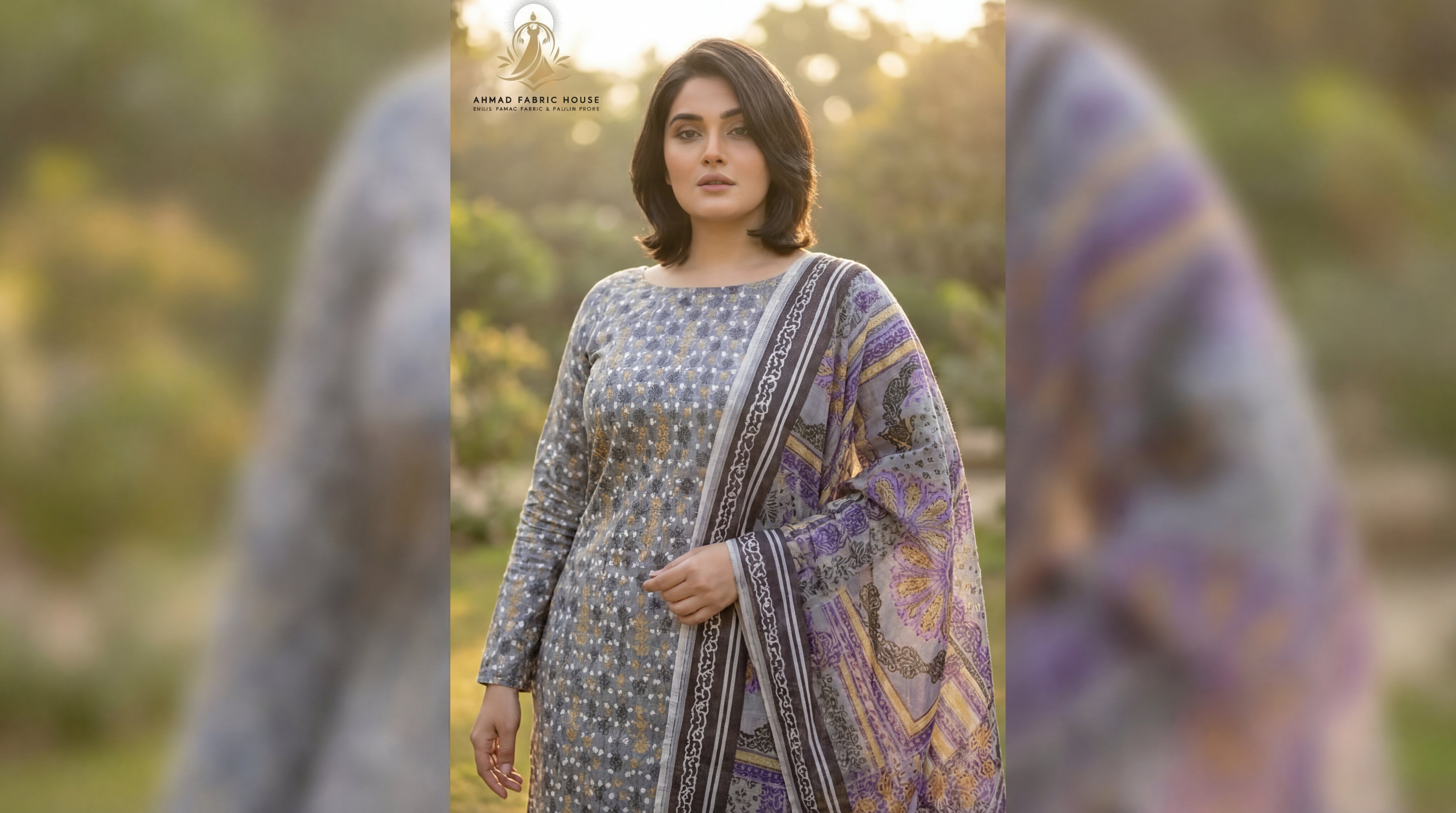 Edenrobe Unstitched Printed Khaddar 3pc