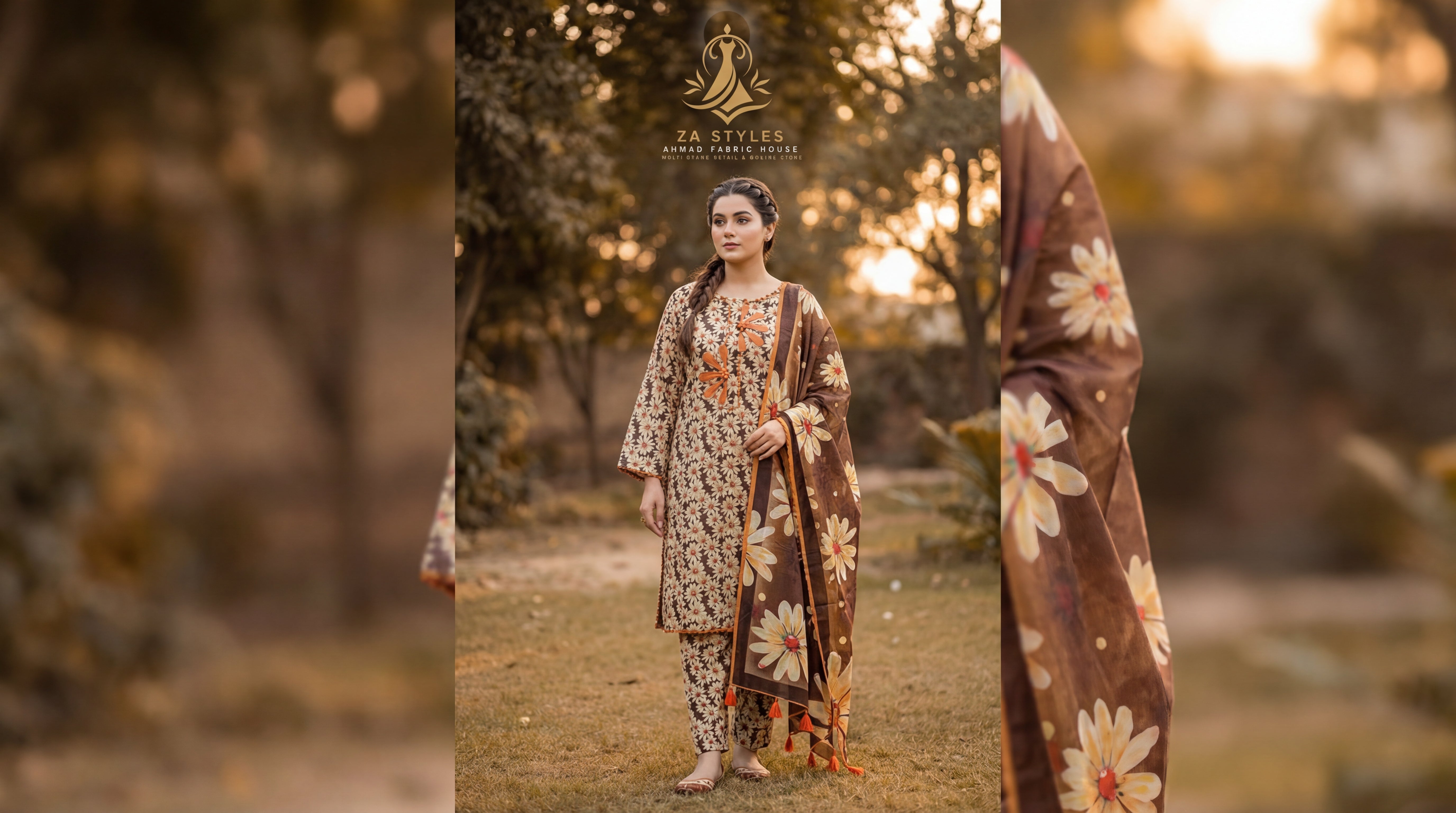 ZA Styles Stitched Khaddar 3pc