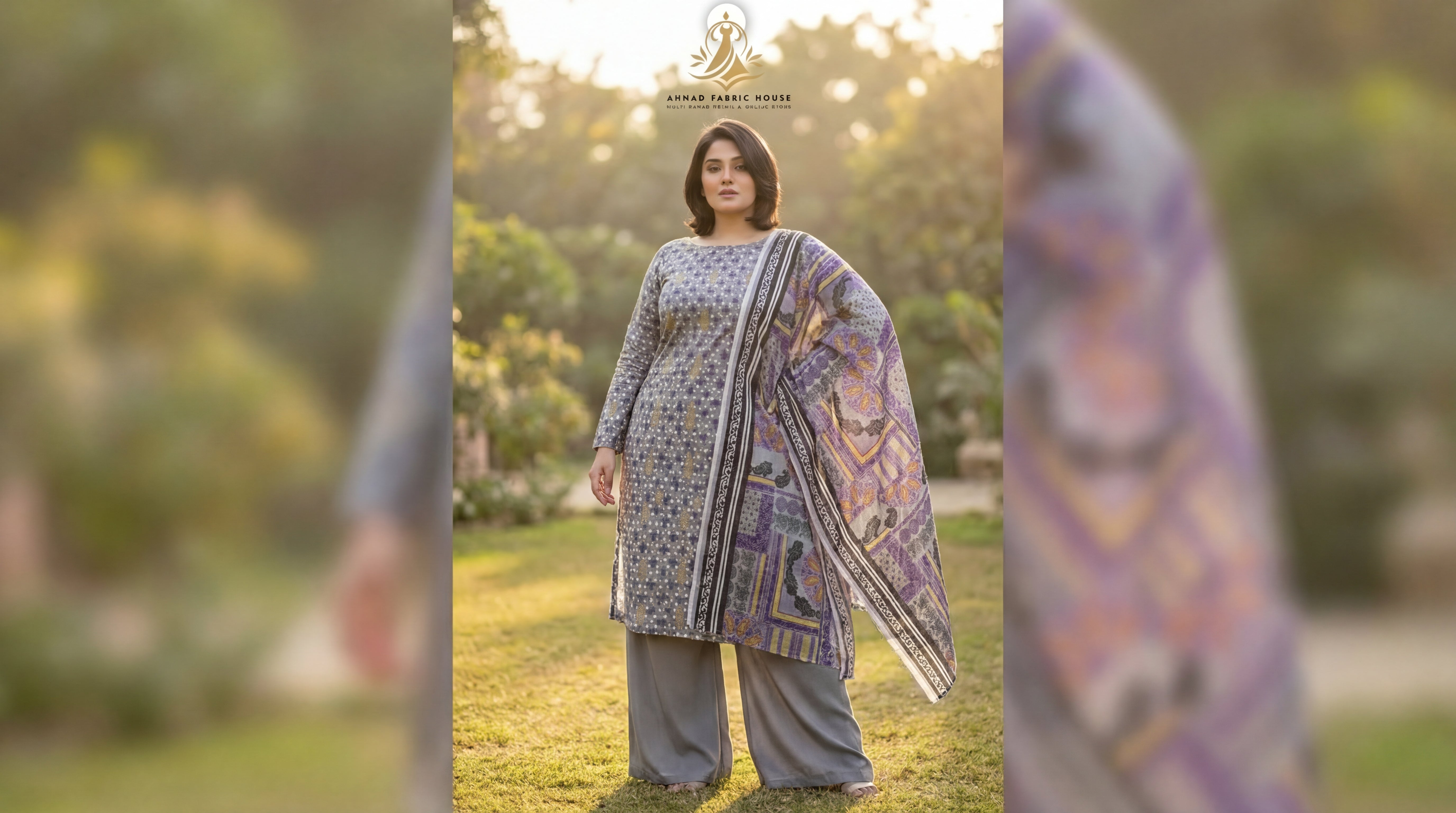 Edenrobe Unstitched Printed Khaddar 3pc