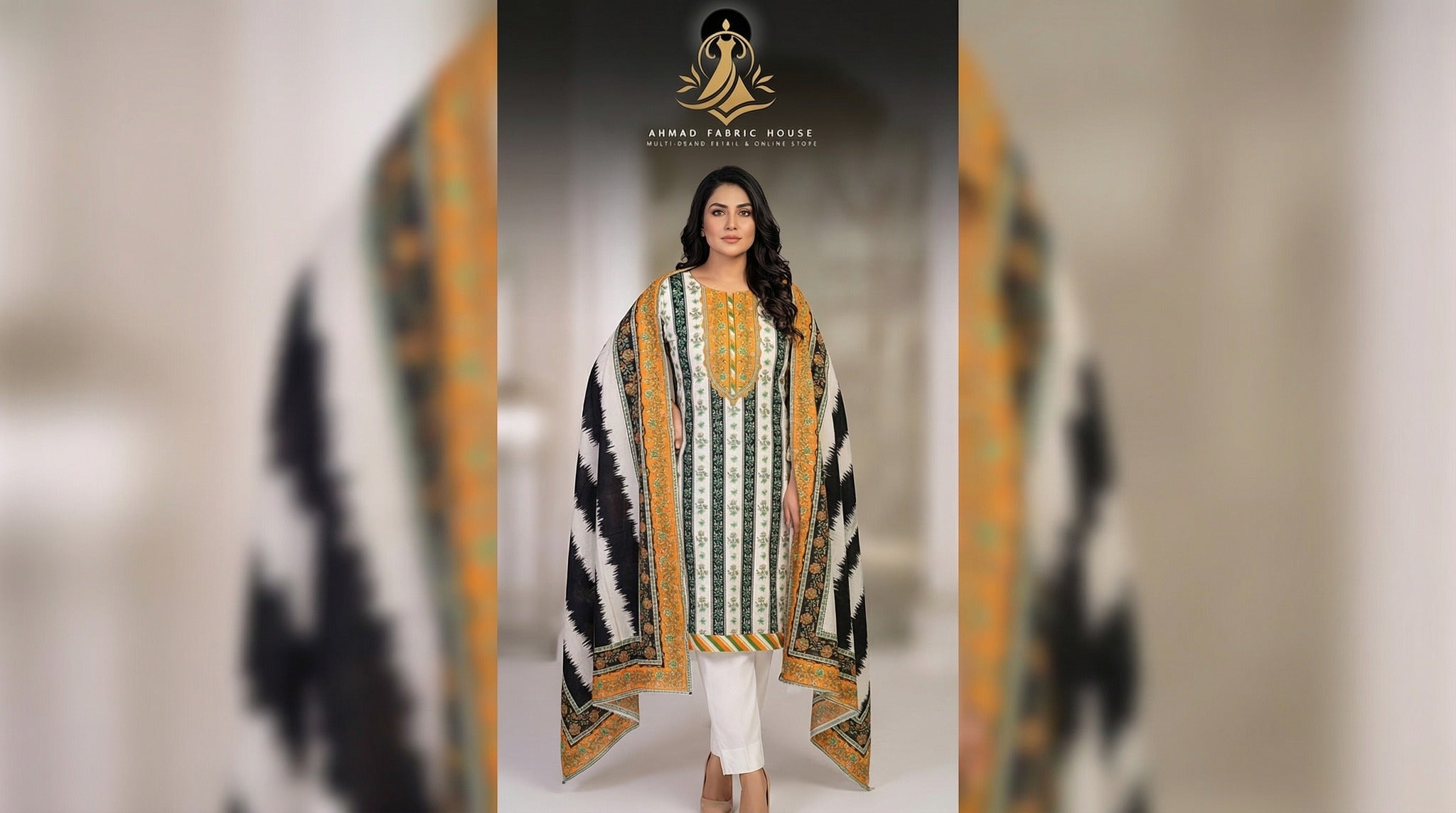 Ethnic Unstitched Printed Khaddar 3pc