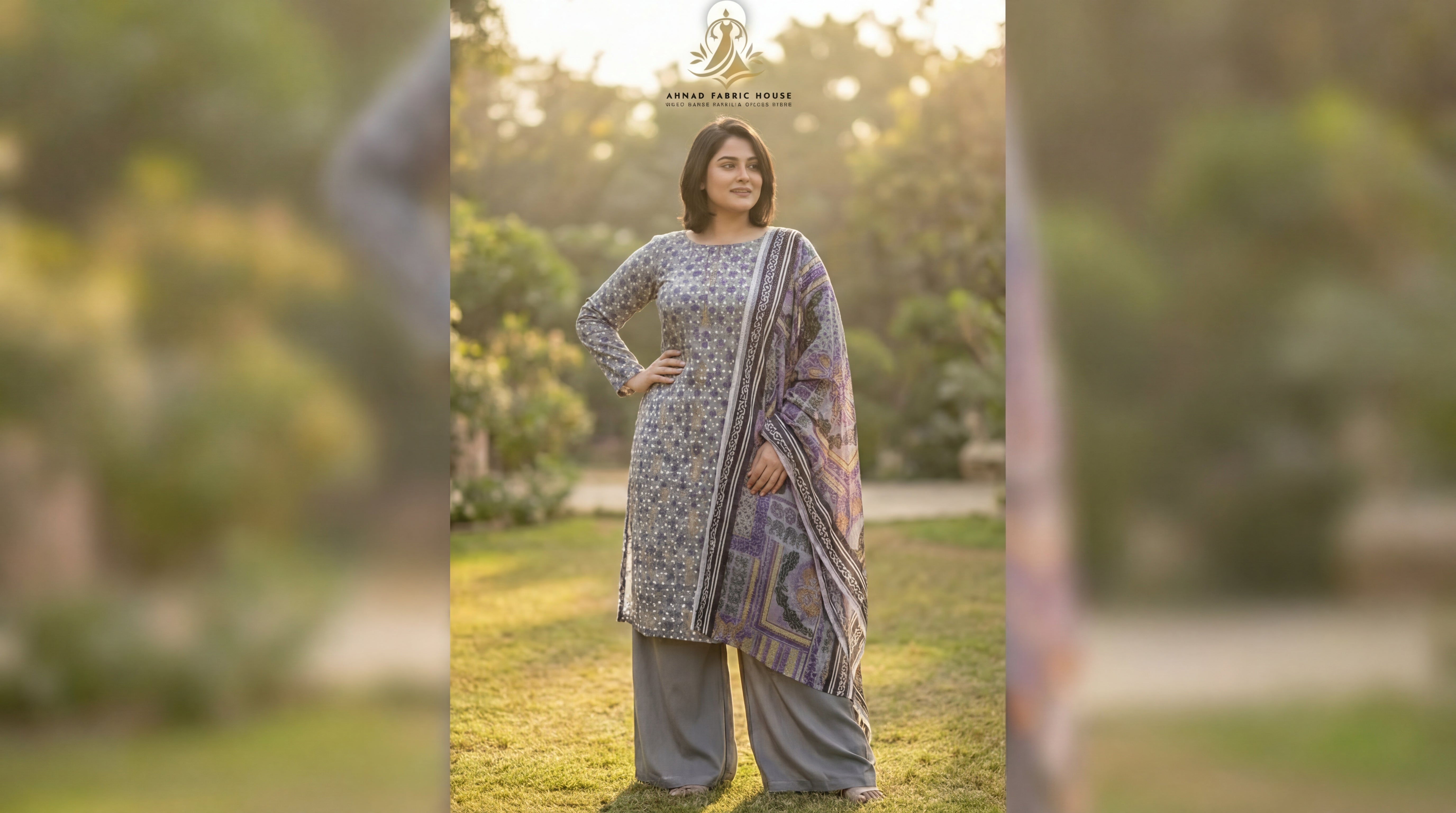 Edenrobe Unstitched Printed Khaddar 3pc