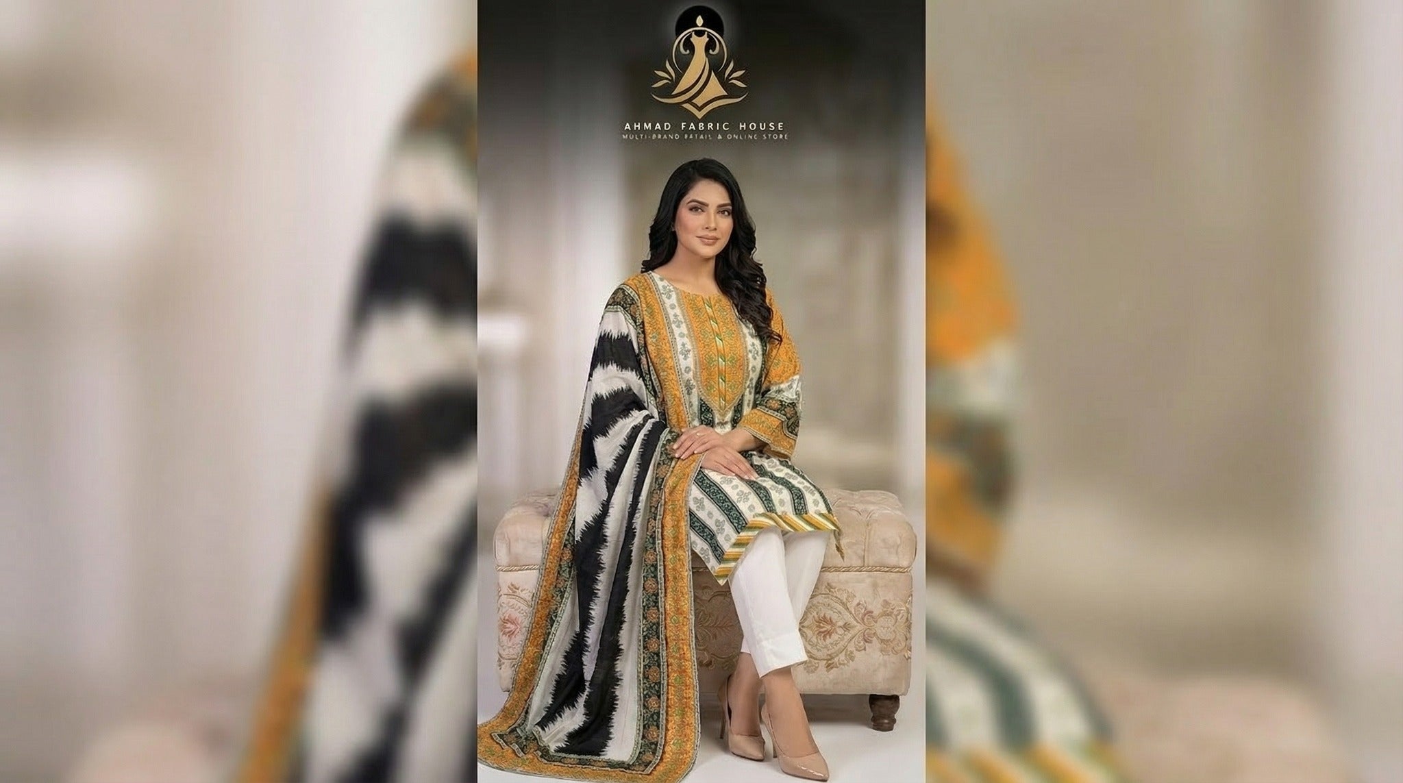 Ethnic Unstitched Printed Khaddar 3pc