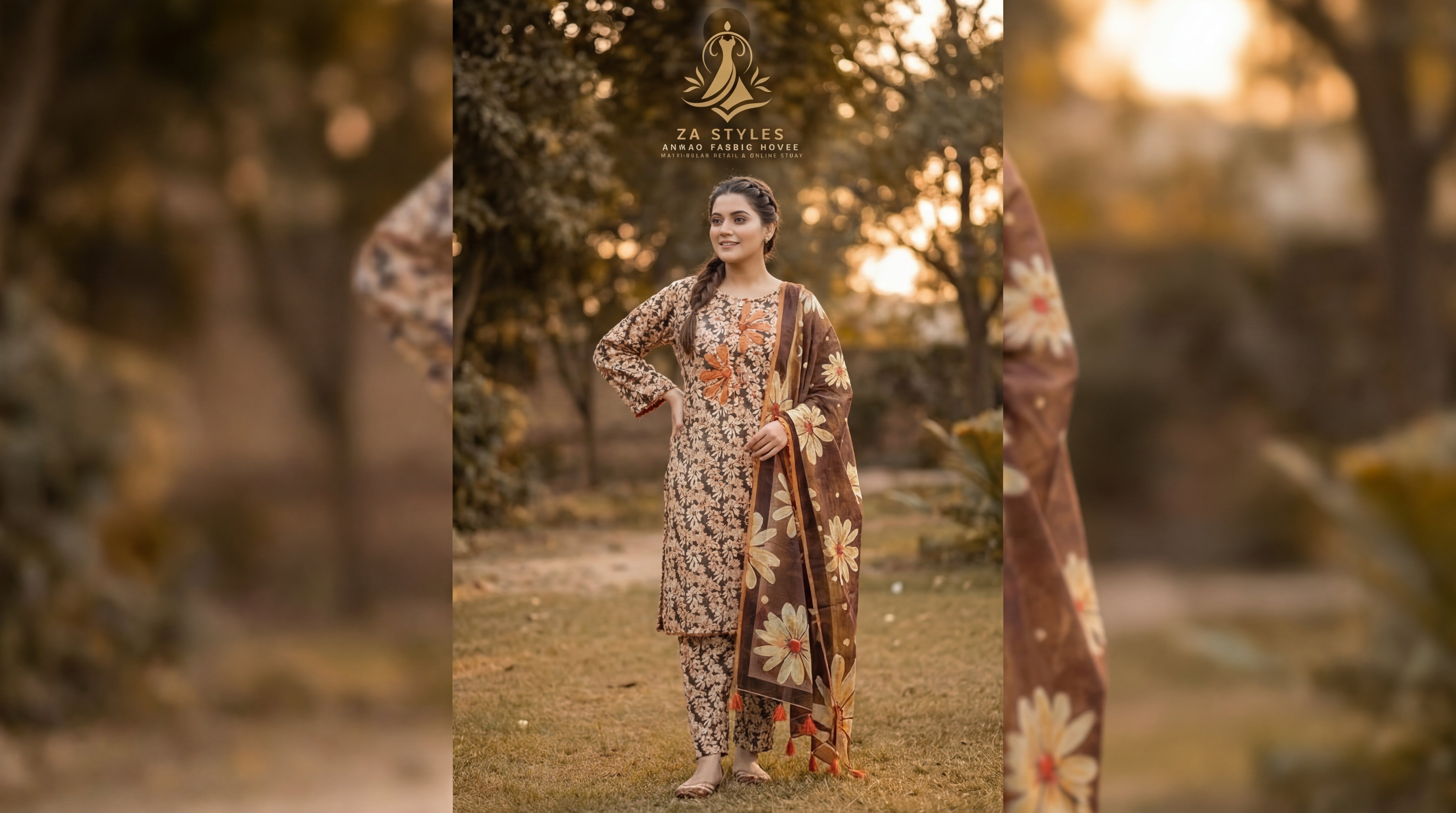 ZA Styles Stitched Khaddar 3pc