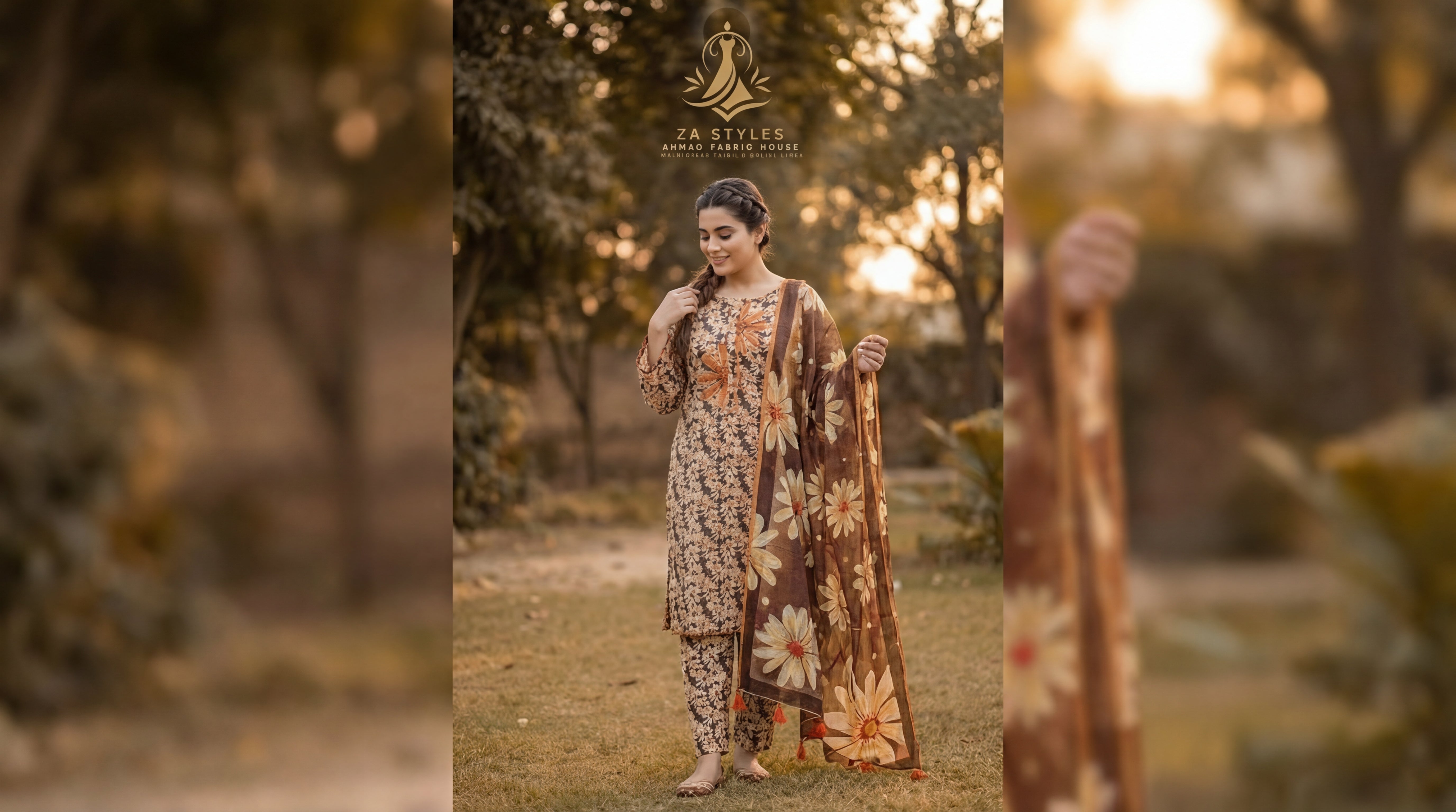 ZA Styles Stitched Khaddar 3pc