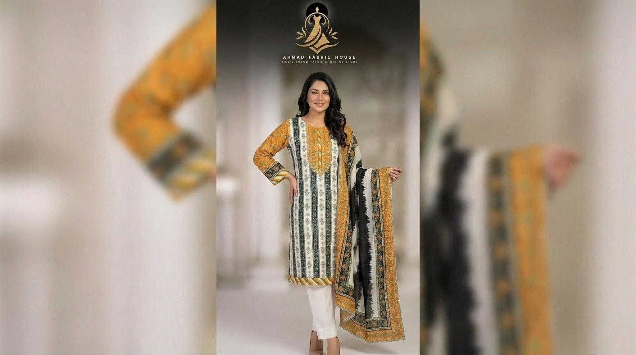 Ethnic Unstitched Printed Khaddar 3pc