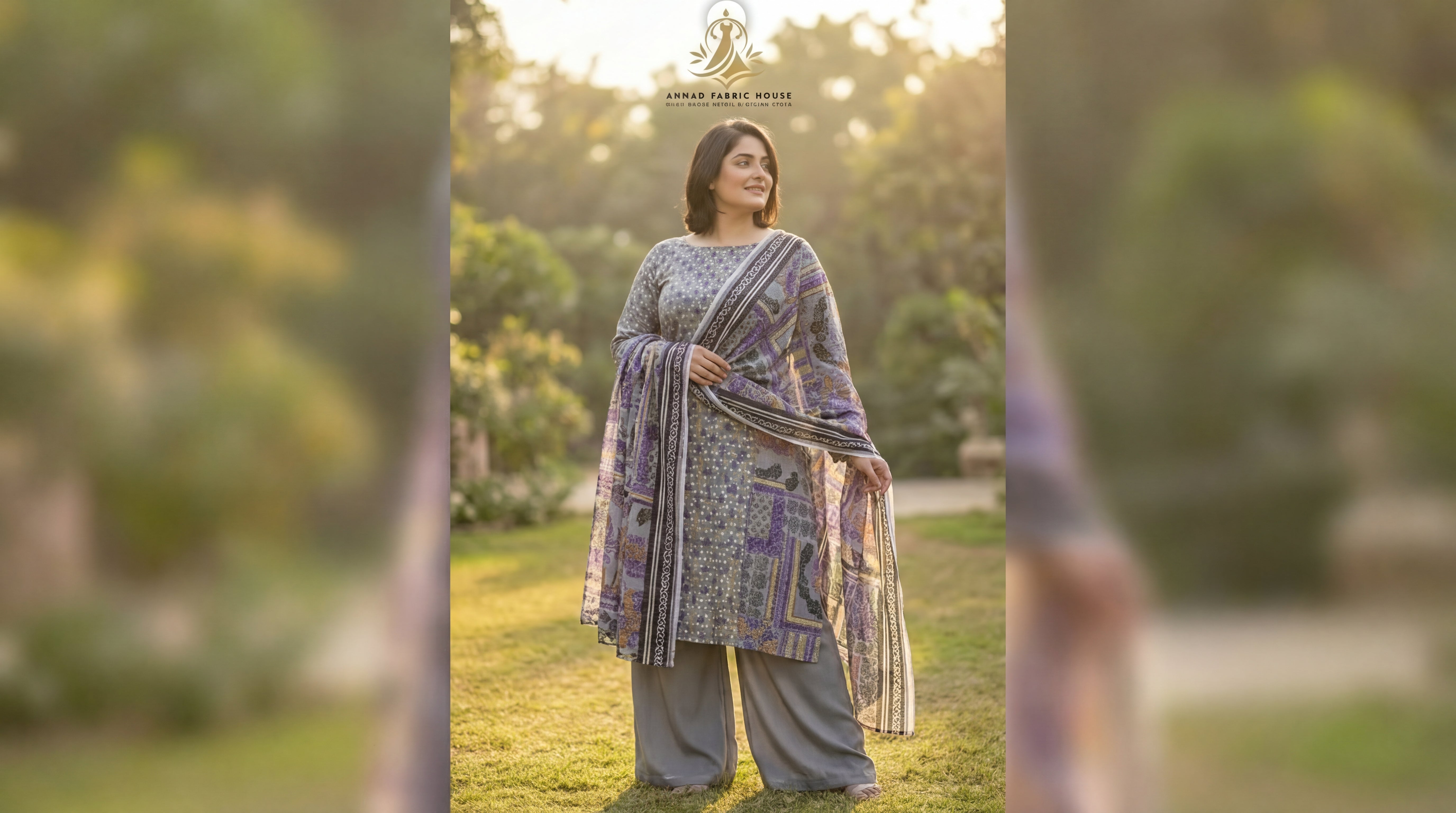 Edenrobe Unstitched Printed Khaddar 3pc