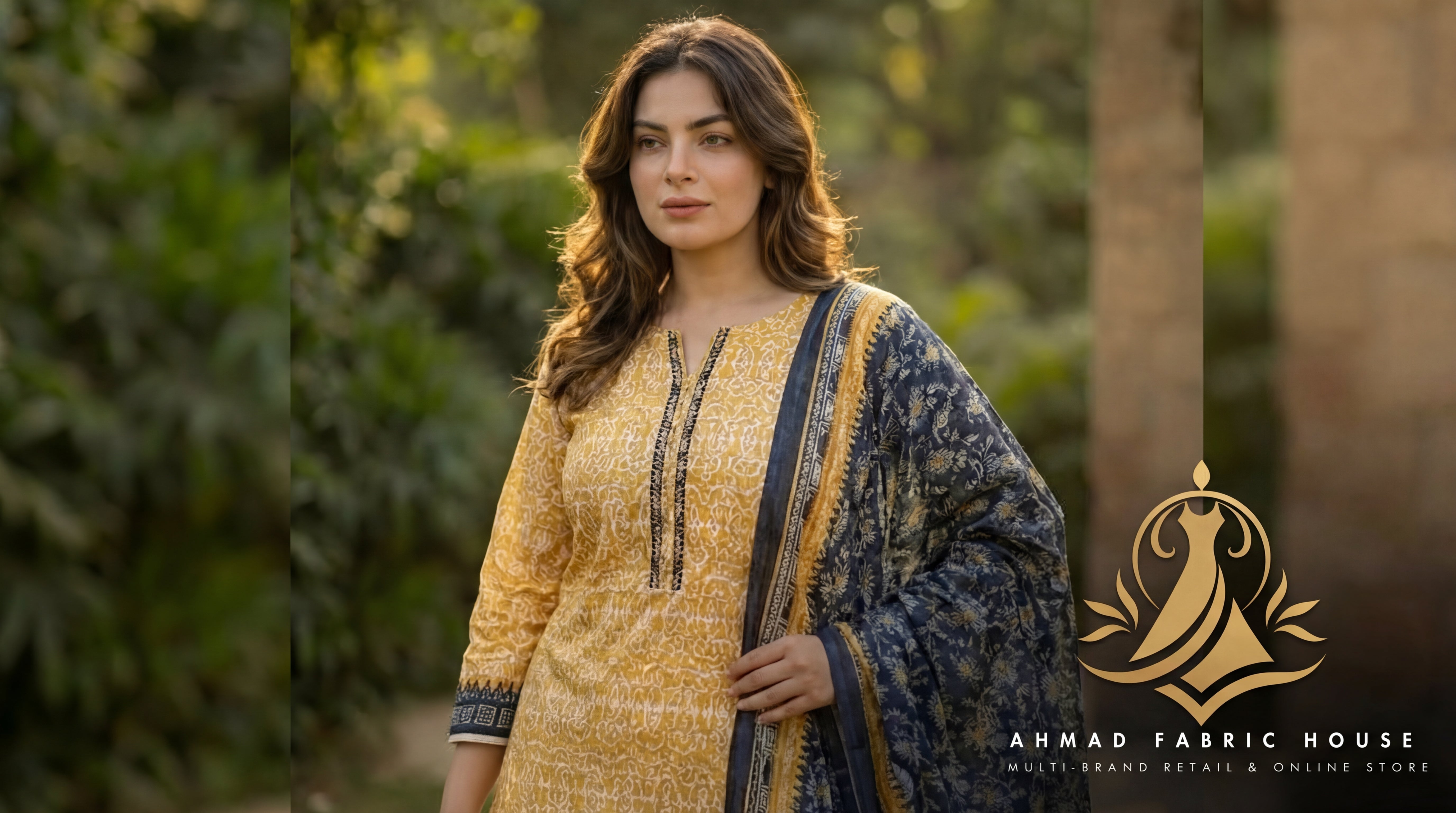 Edenrobe Unstitched Printed Khaddar 3pc