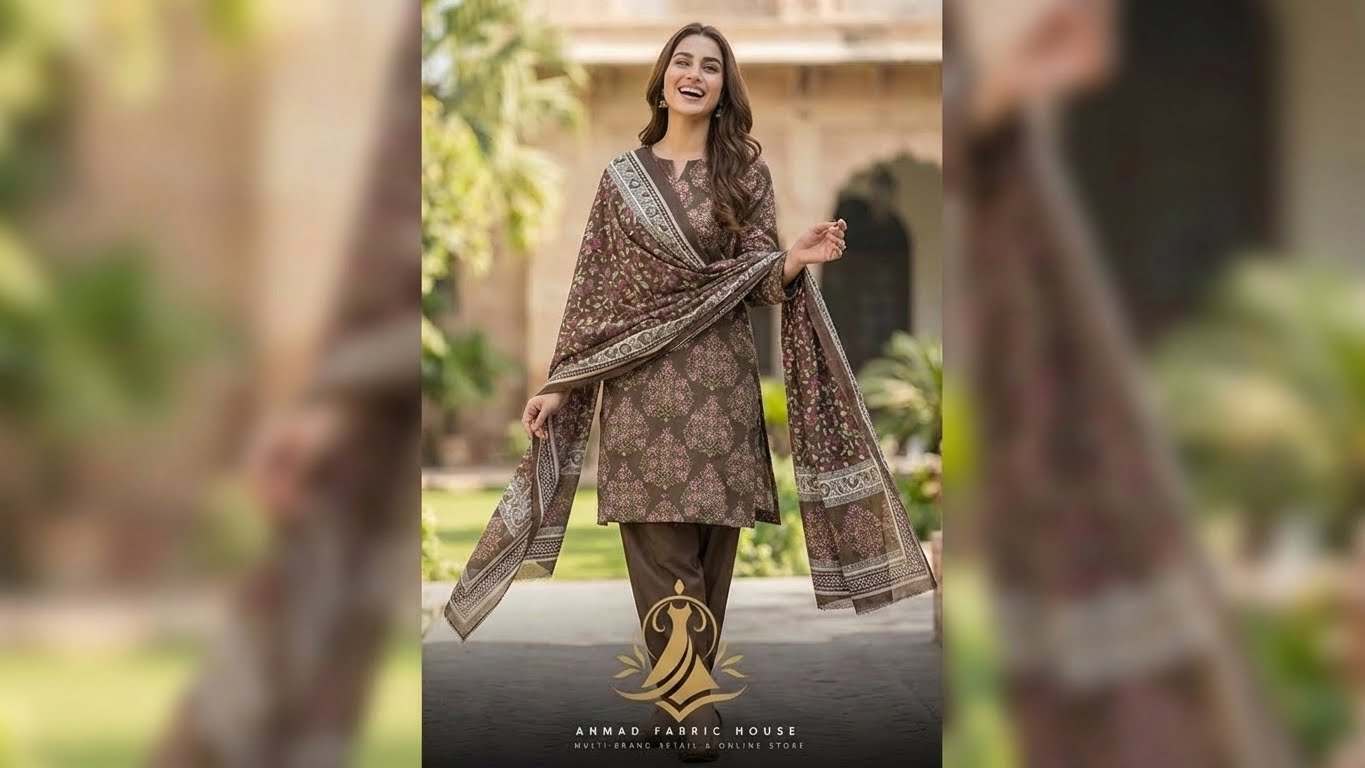 Nishat Unstitched Printed Khaddar 3pc