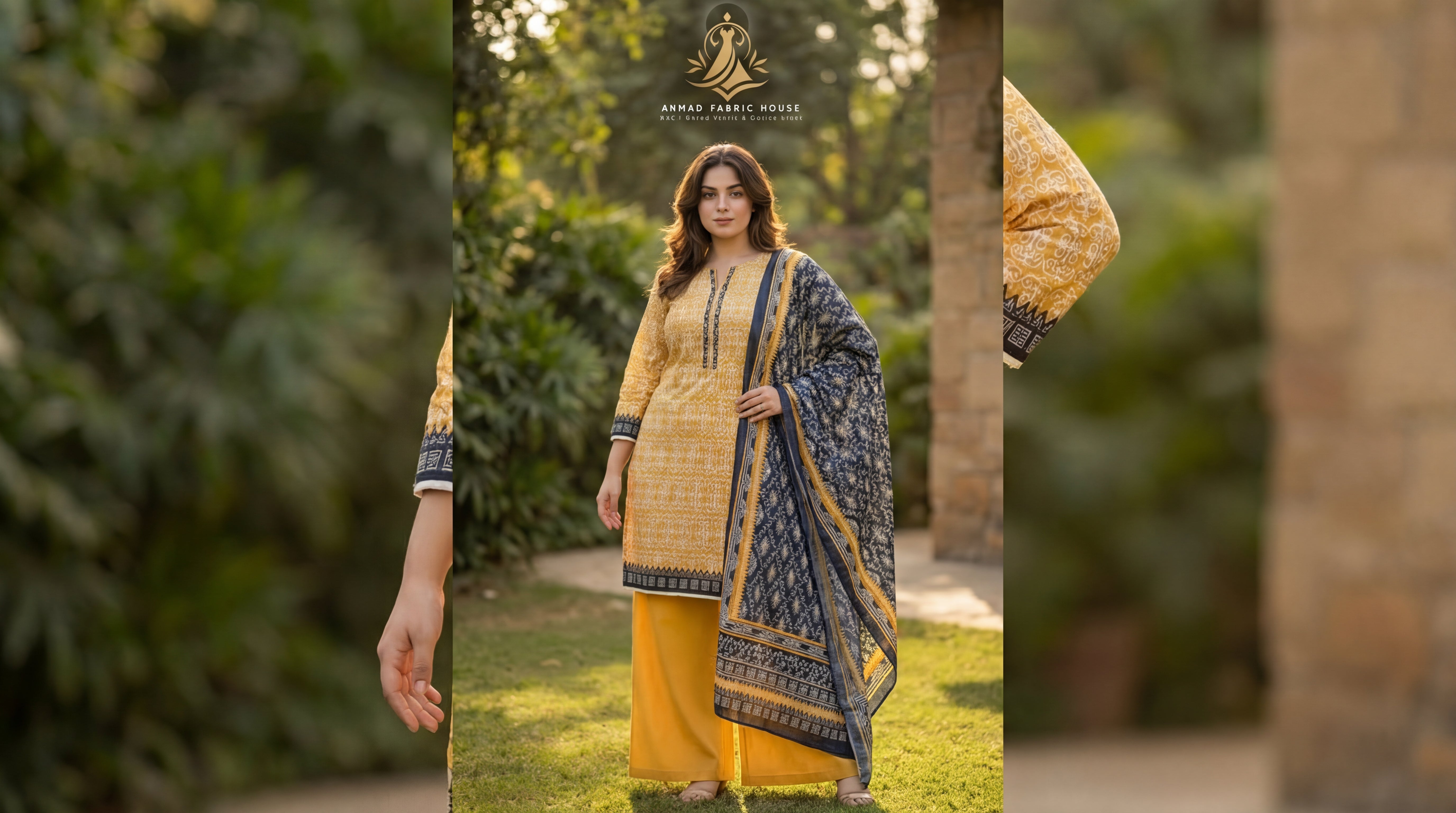 Edenrobe Unstitched Printed Khaddar 3pc