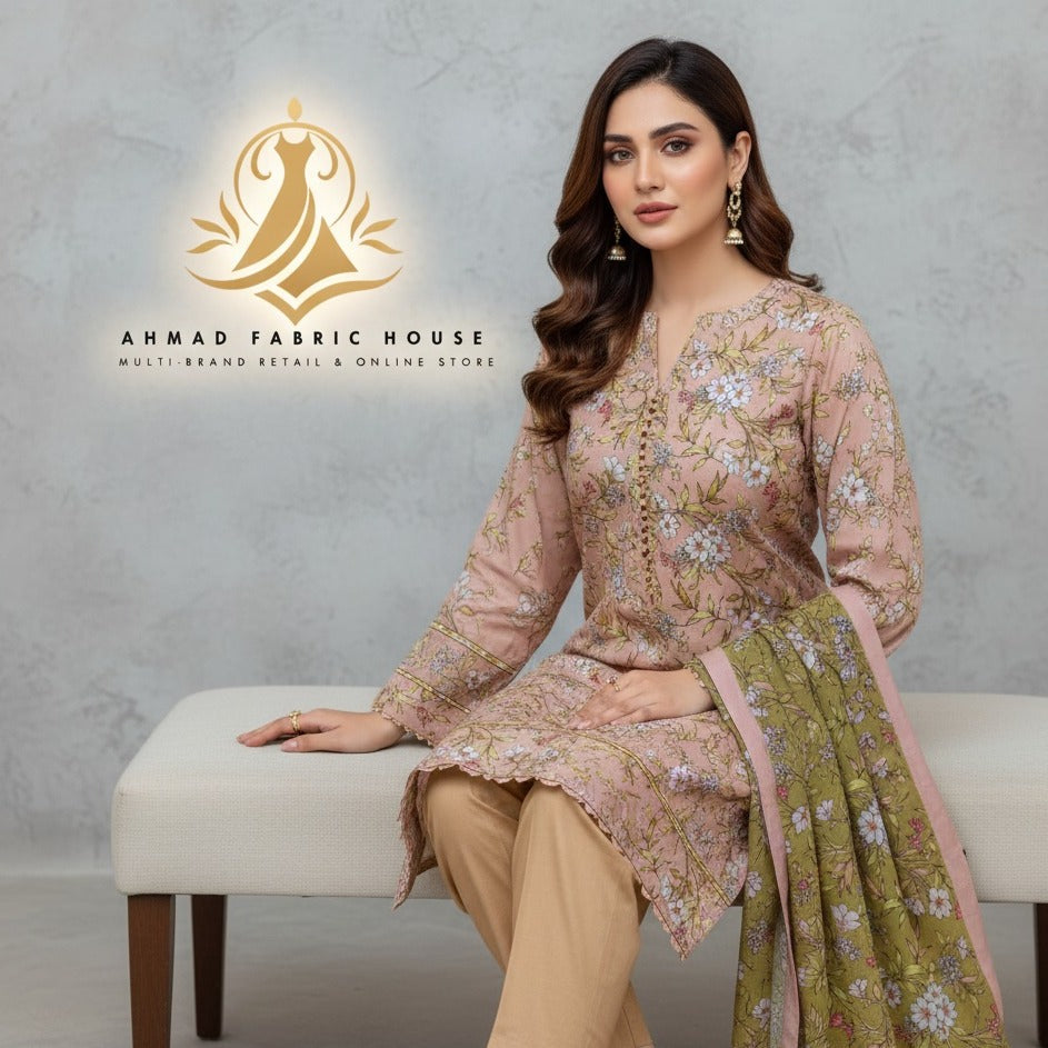 Nishat Unstitched Printed Karandi 3pc