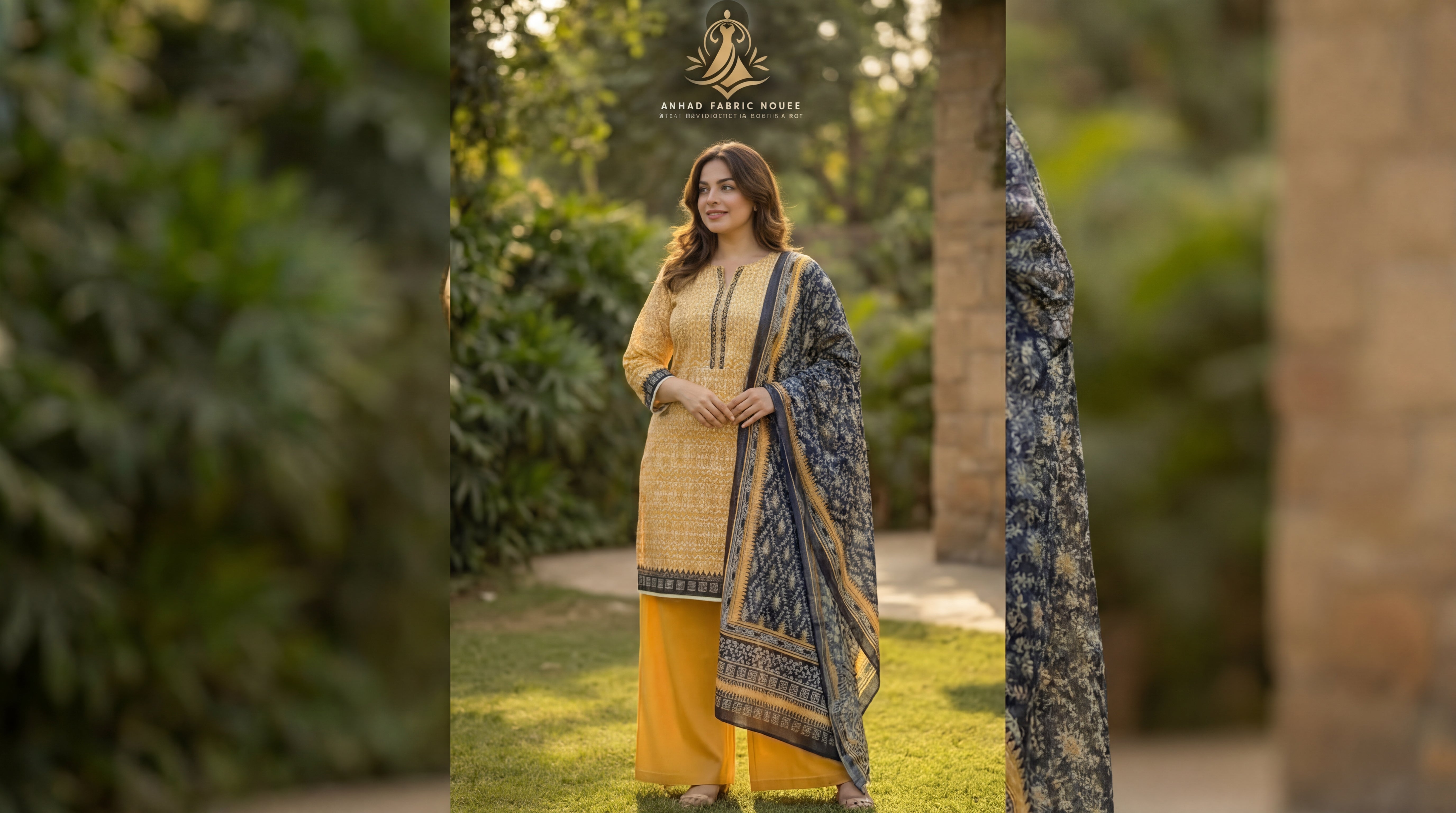 Edenrobe Unstitched Printed Khaddar 3pc