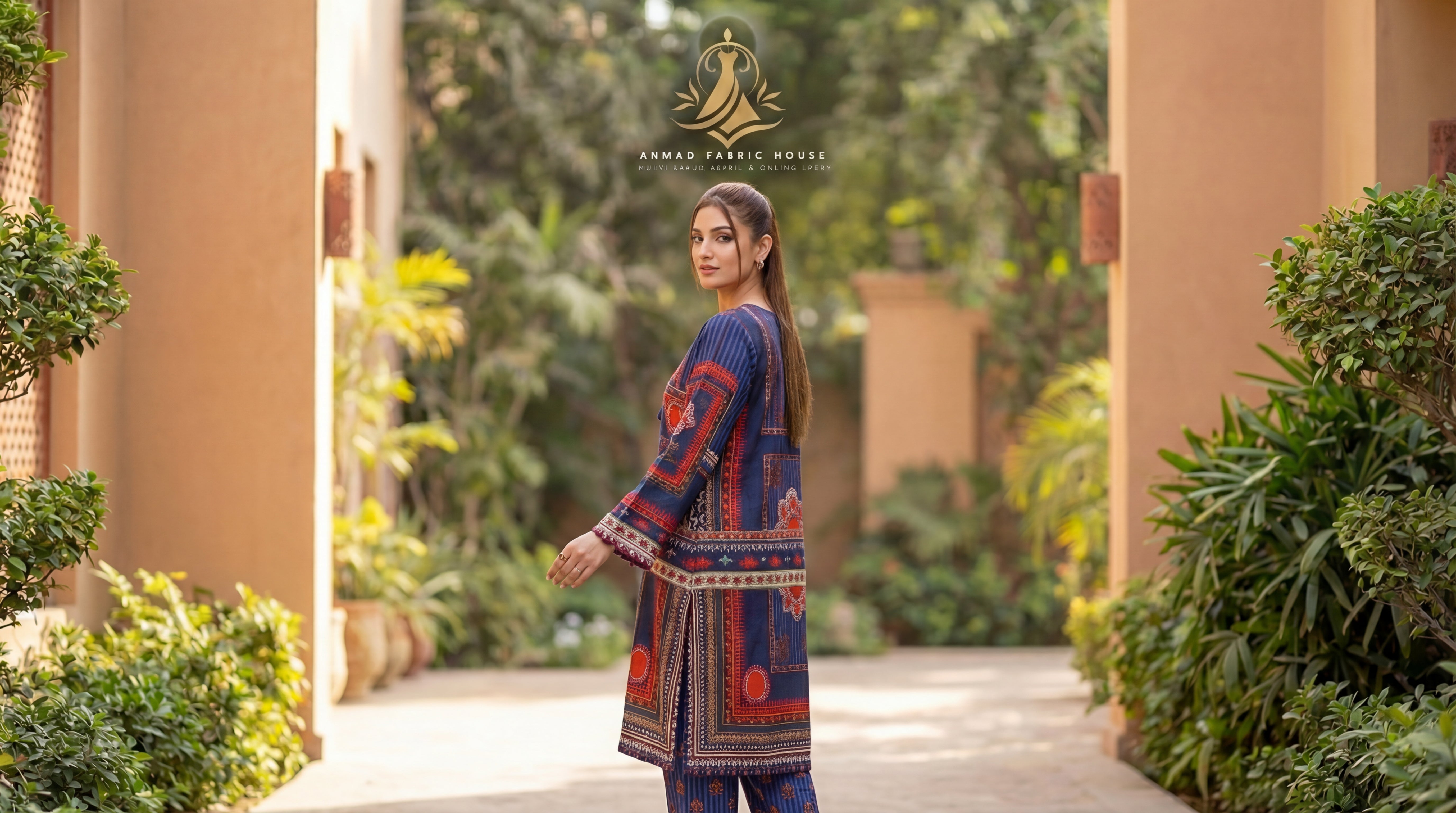 Stitched Silk Printed 2pc