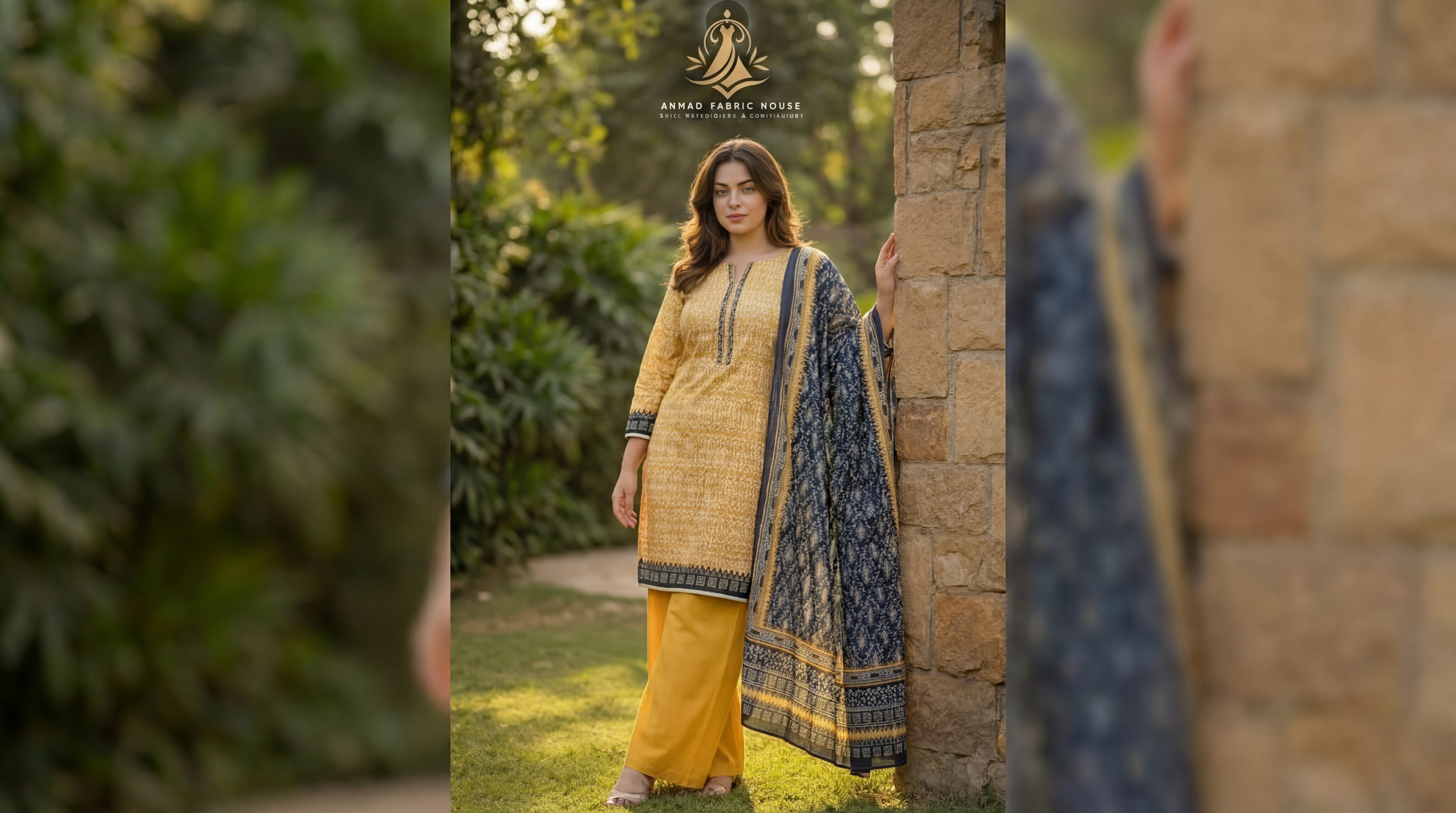 Edenrobe Unstitched Printed Khaddar 3pc