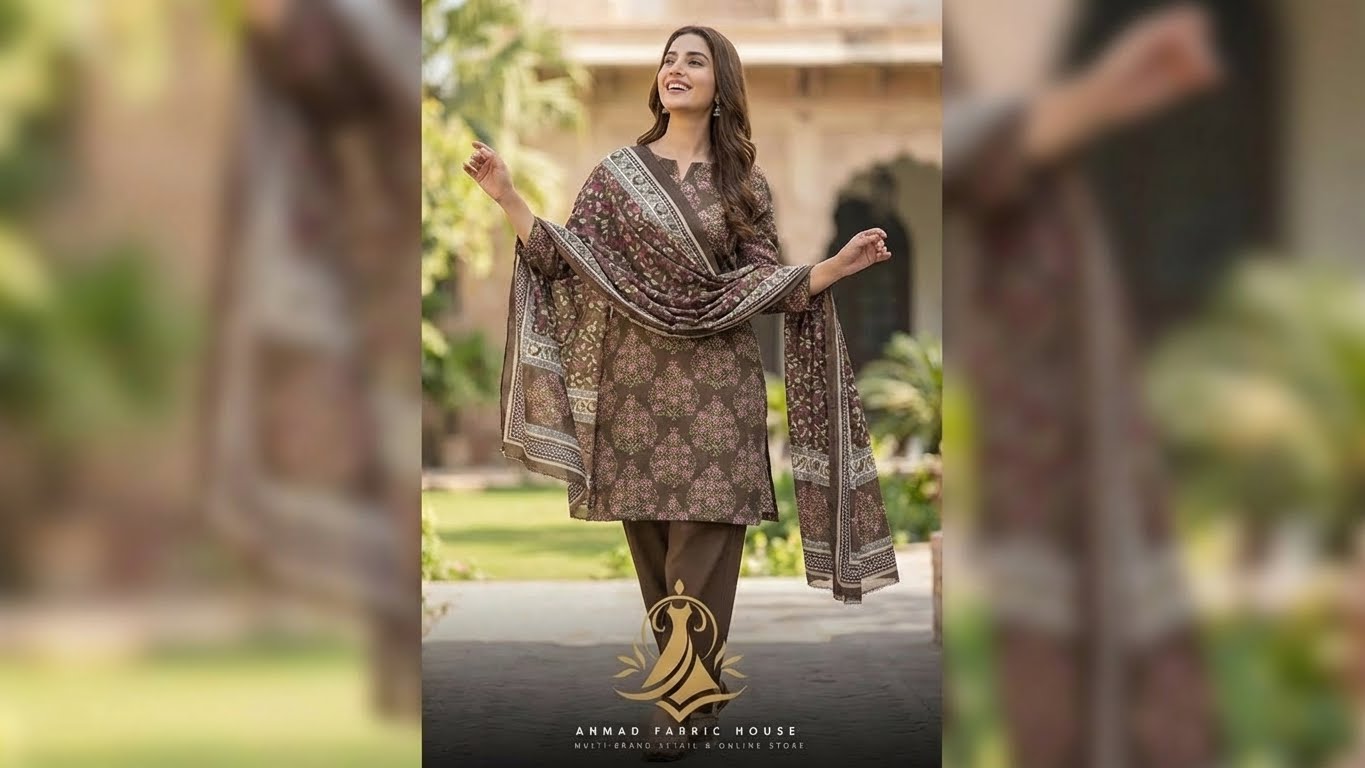 Nishat Unstitched Printed Khaddar 3pc