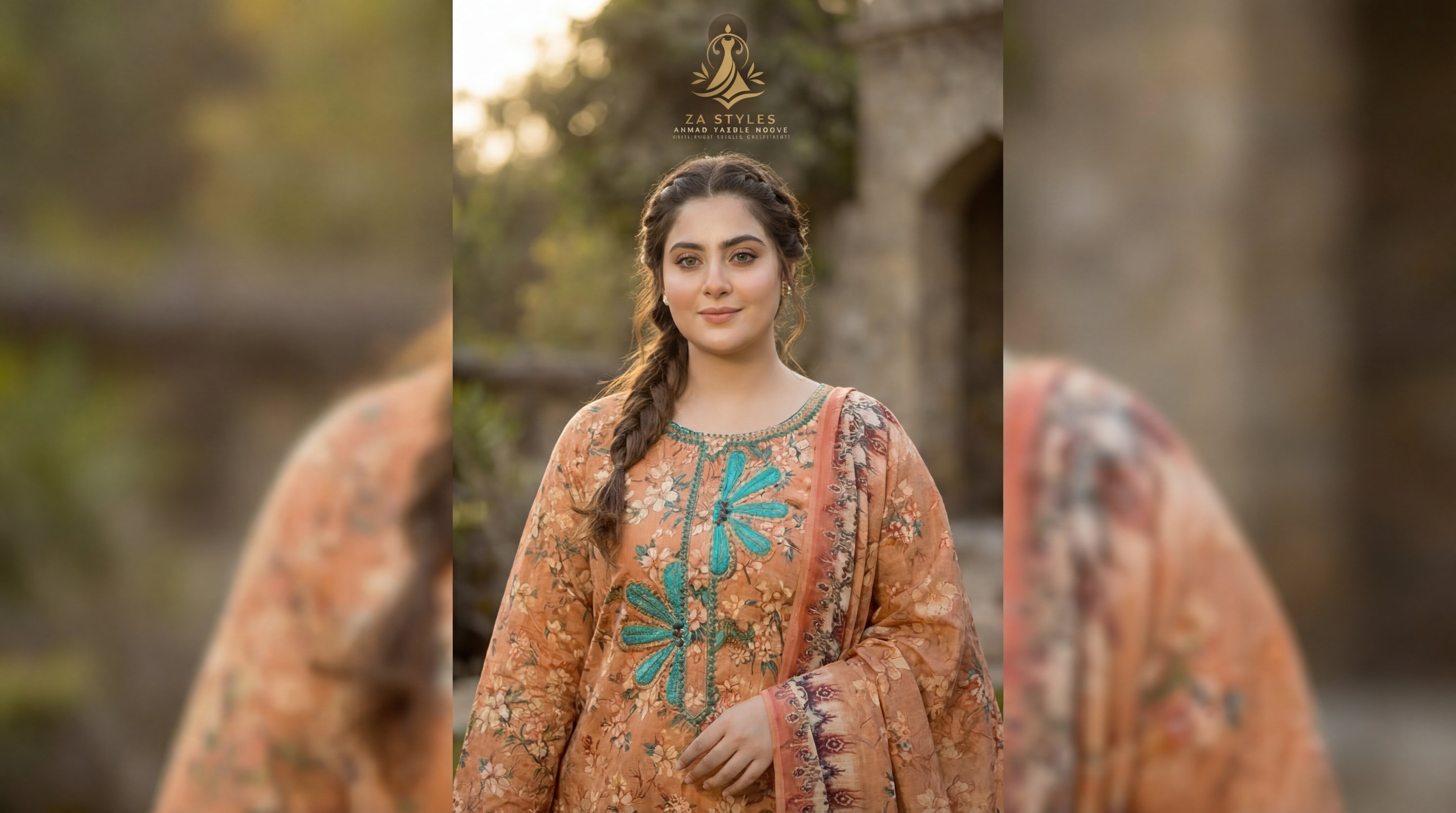 ZA Styles Stitched Khaddar 3pc