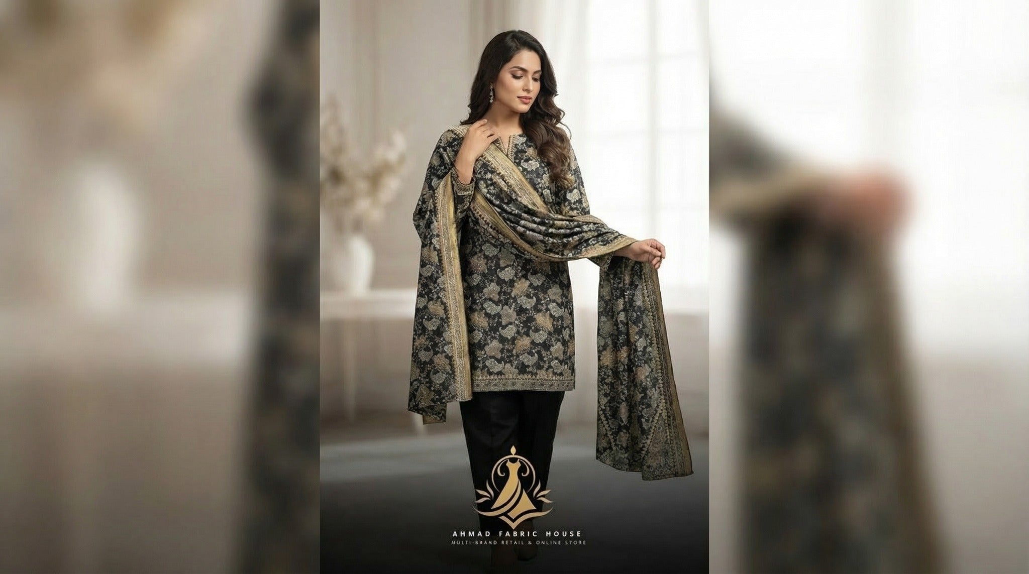 Ethnic Unstitched Printed Khaddar 3pc