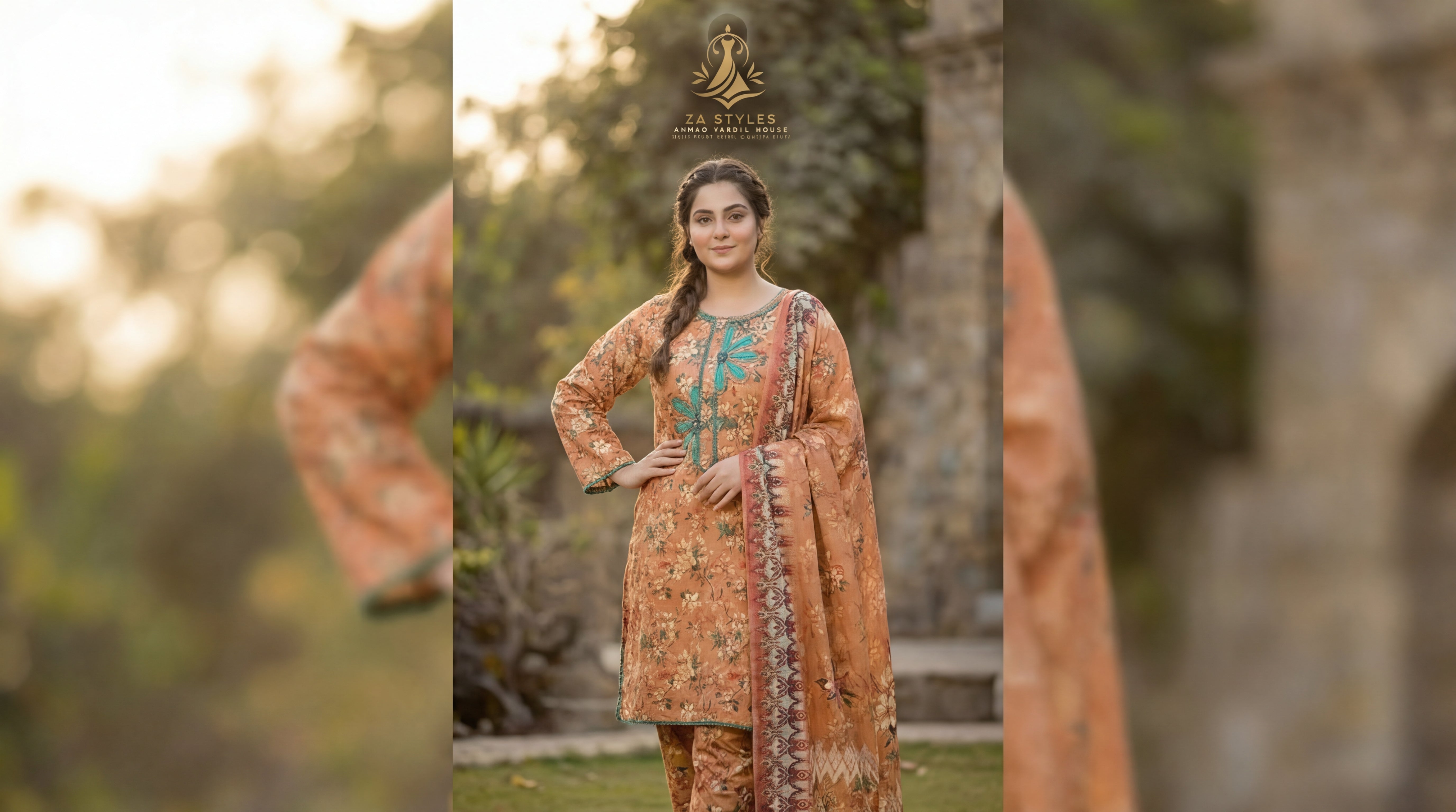 ZA Styles Stitched Khaddar 3pc