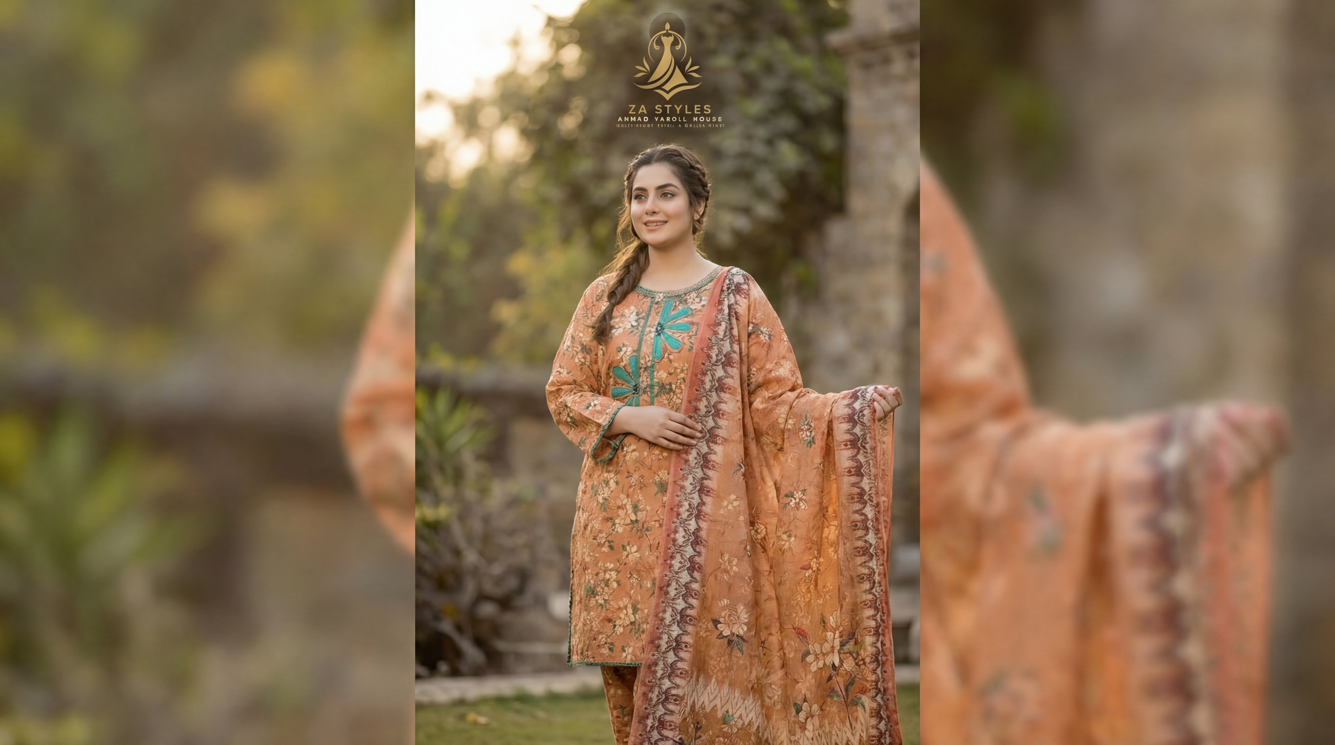 ZA Styles Stitched Khaddar 3pc