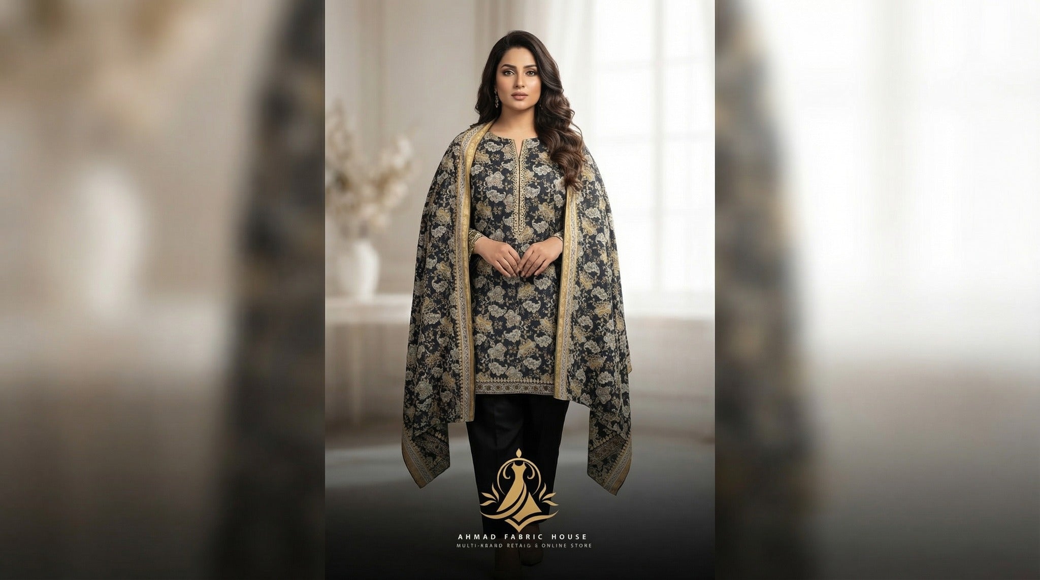 Ethnic Unstitched Printed Khaddar 3pc