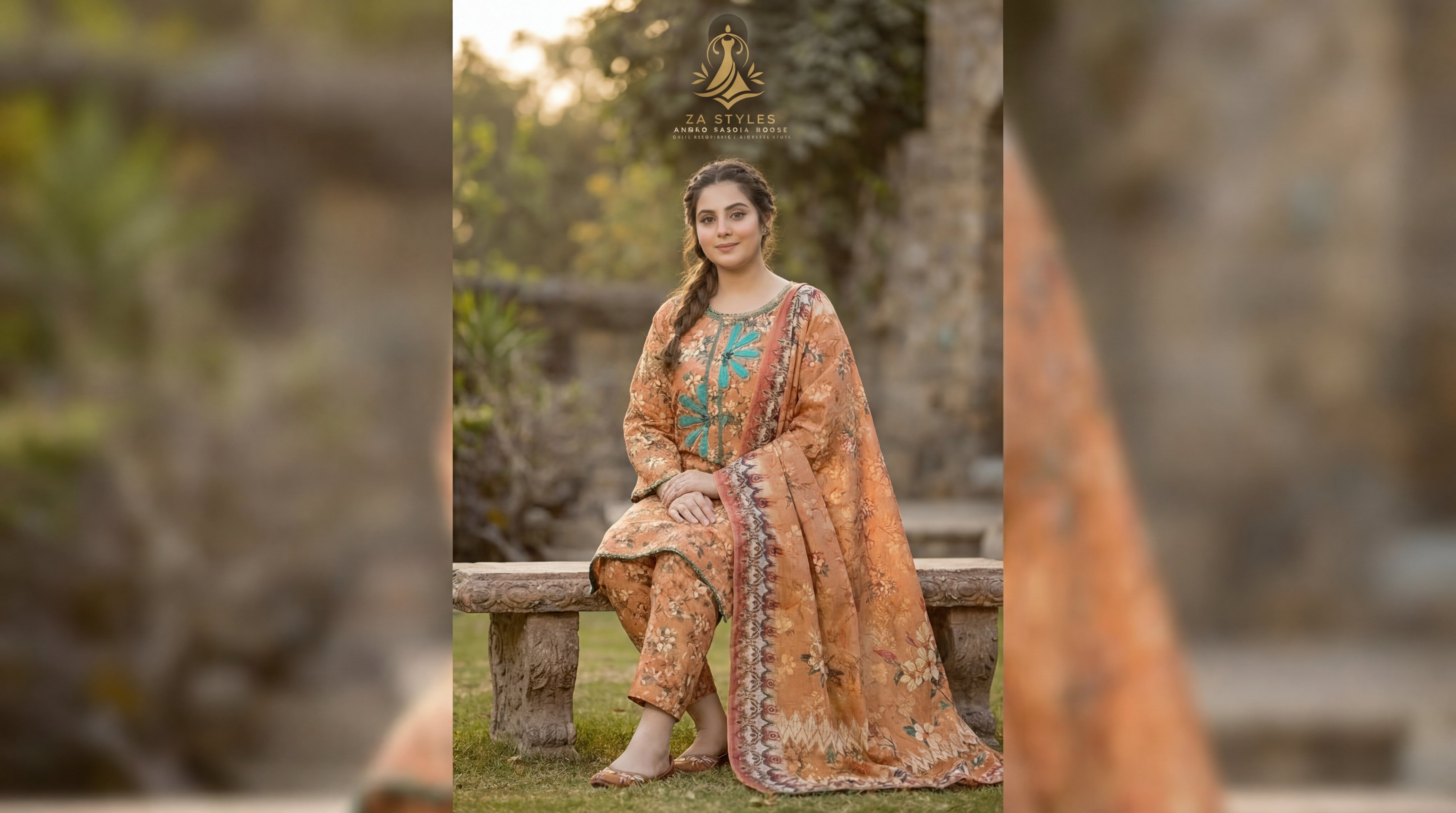 ZA Styles Stitched Khaddar 3pc