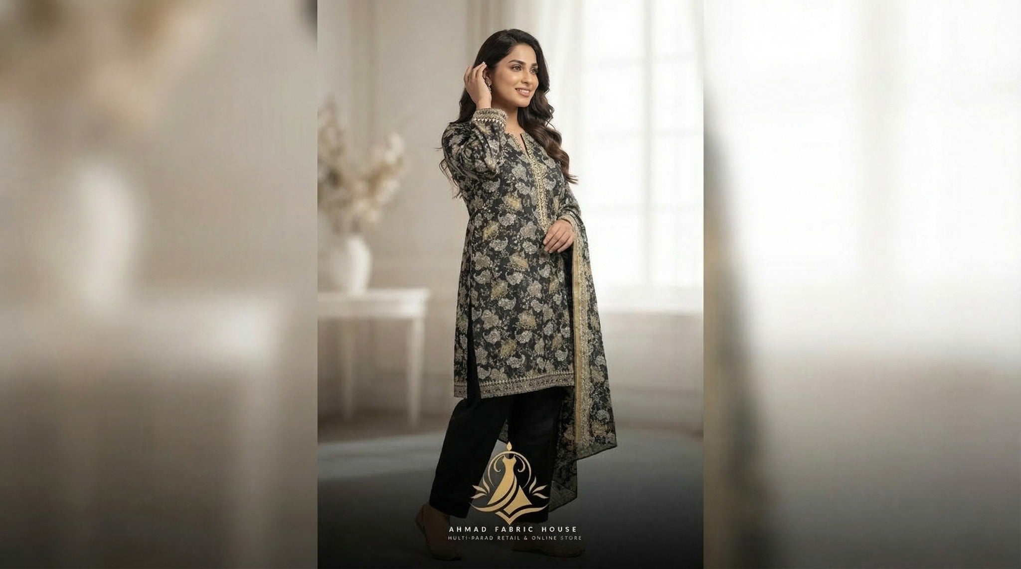 Ethnic Unstitched Printed Khaddar 3pc
