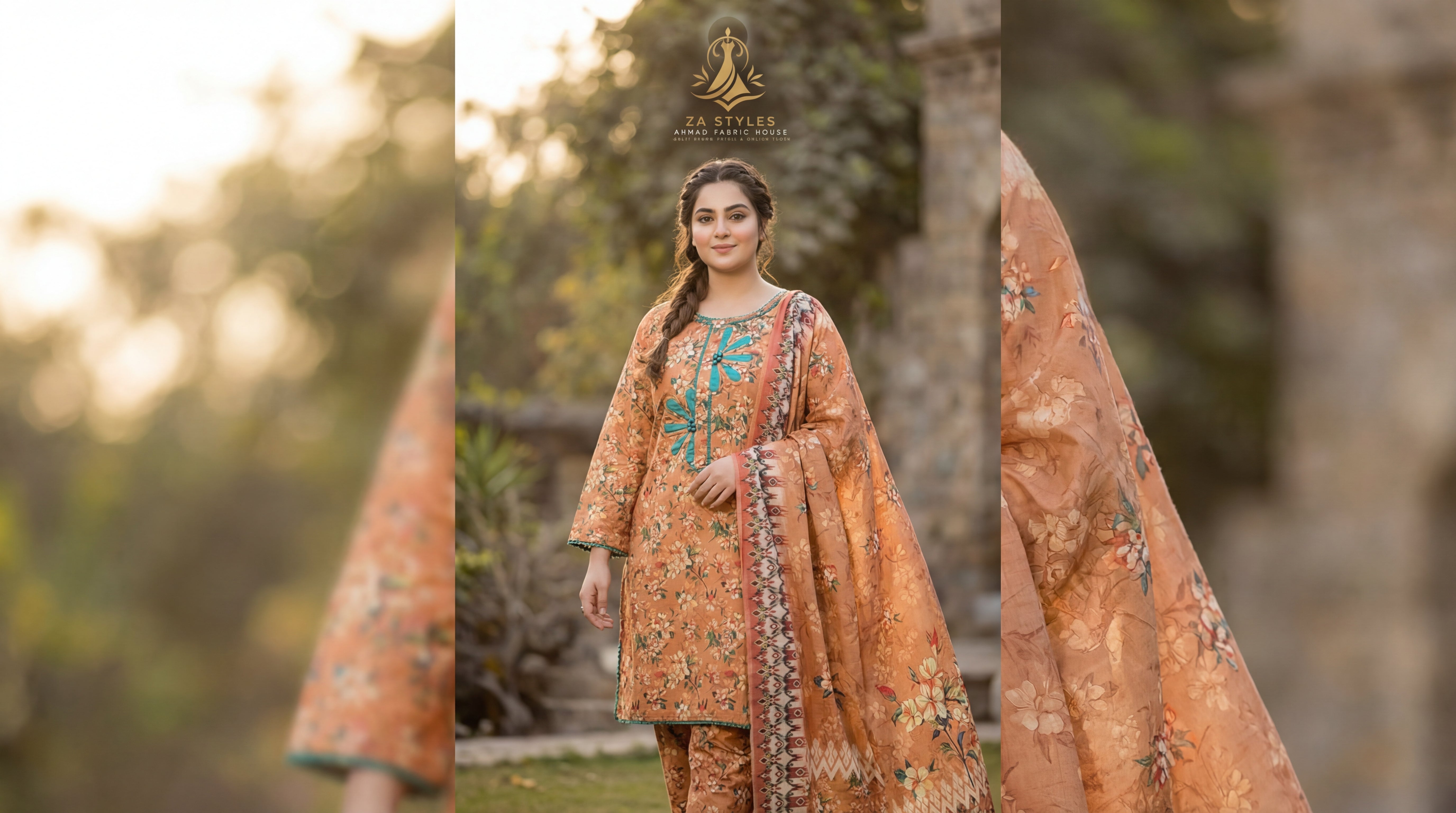ZA Styles Stitched Khaddar 3pc