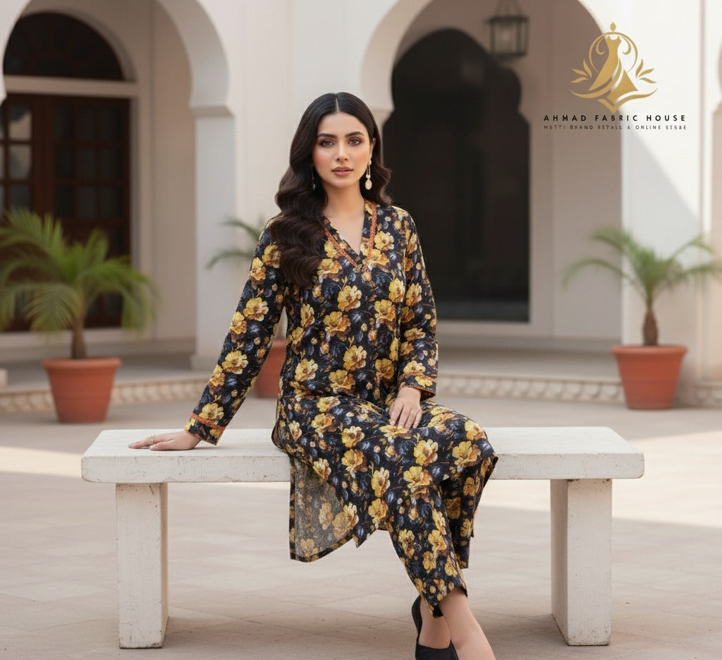 ZA Styles Stitched Khaddar 2pc