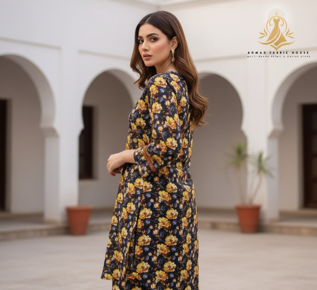 ZA Styles Stitched Khaddar 2pc