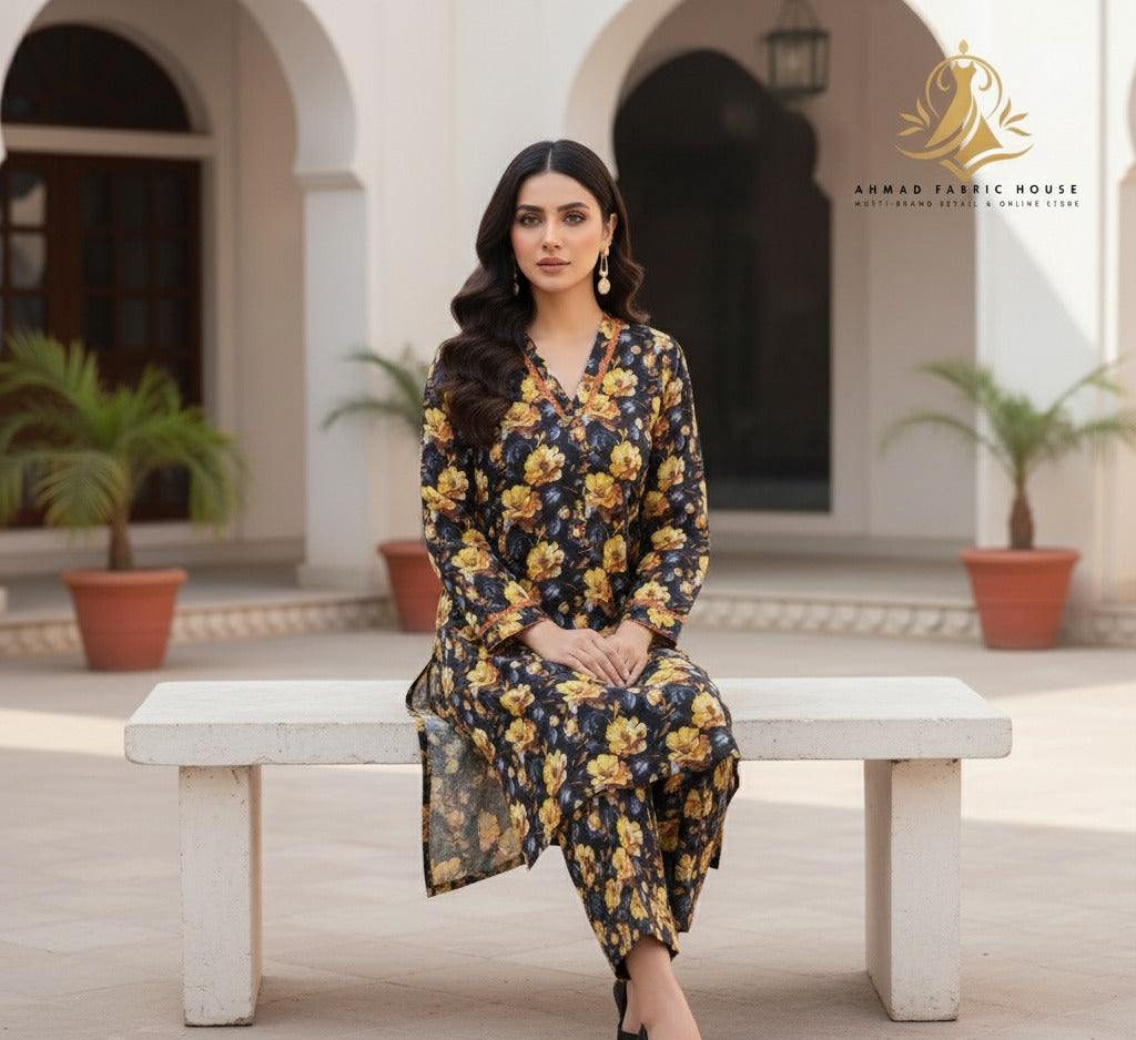 ZA Styles Stitched Khaddar 2pc