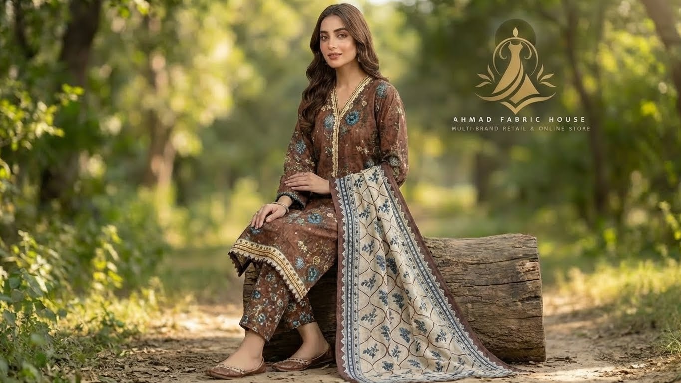 Bin Saeed Styles Stitched Khaddar 3pc