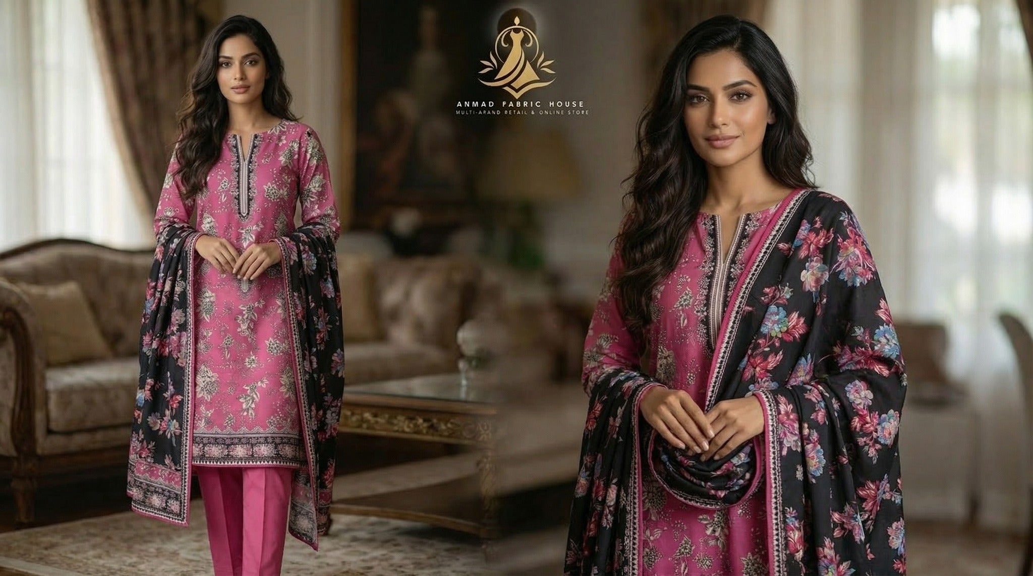 Ethnic Unstitched Printed Khaddar 3pc