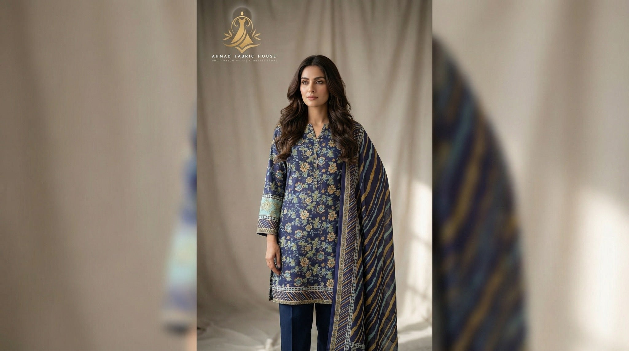 Ethnic Unstitched Printed Khaddar 3pc