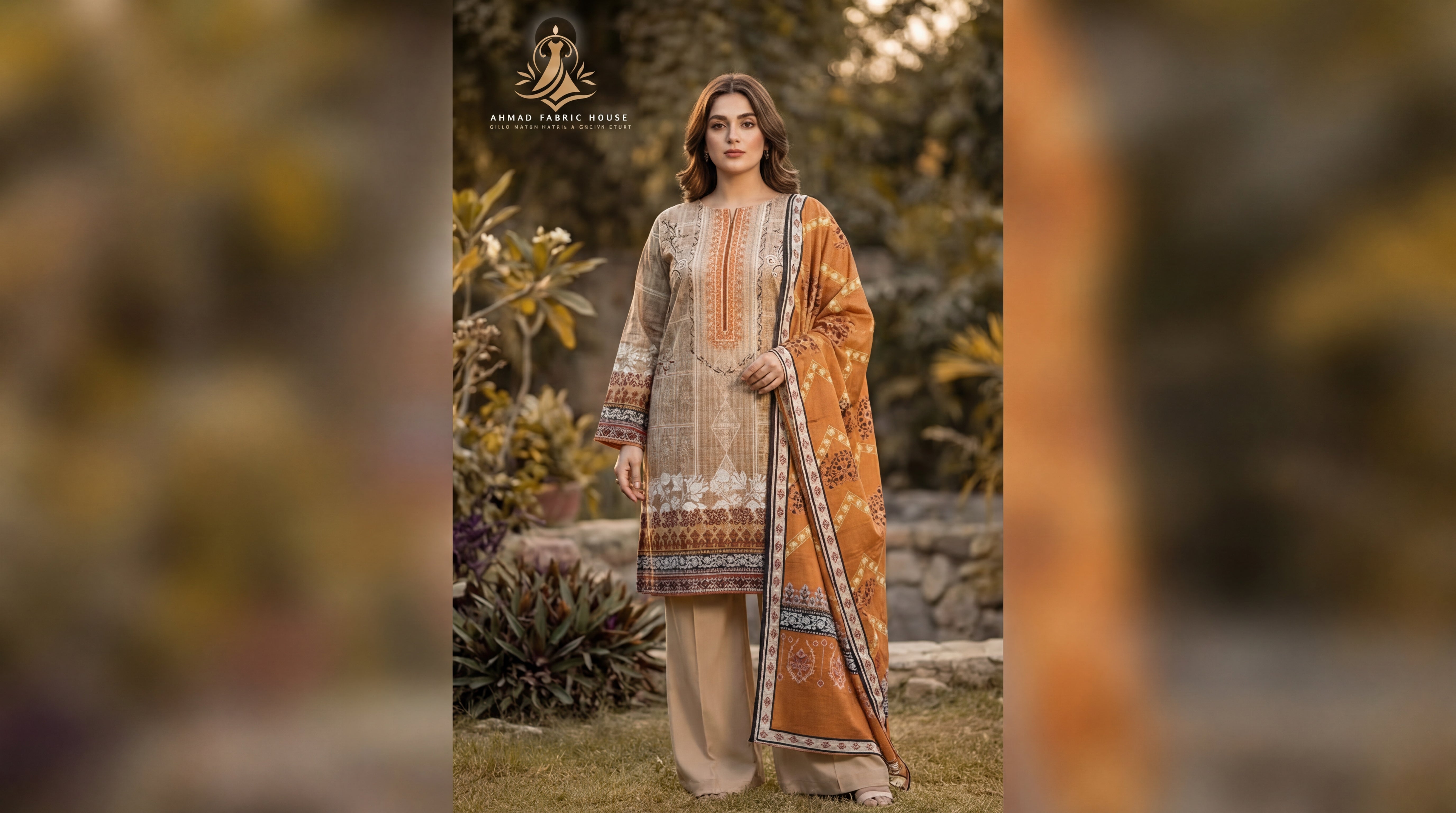 Edenrobe Unstitched Printed Khaddar 3pc