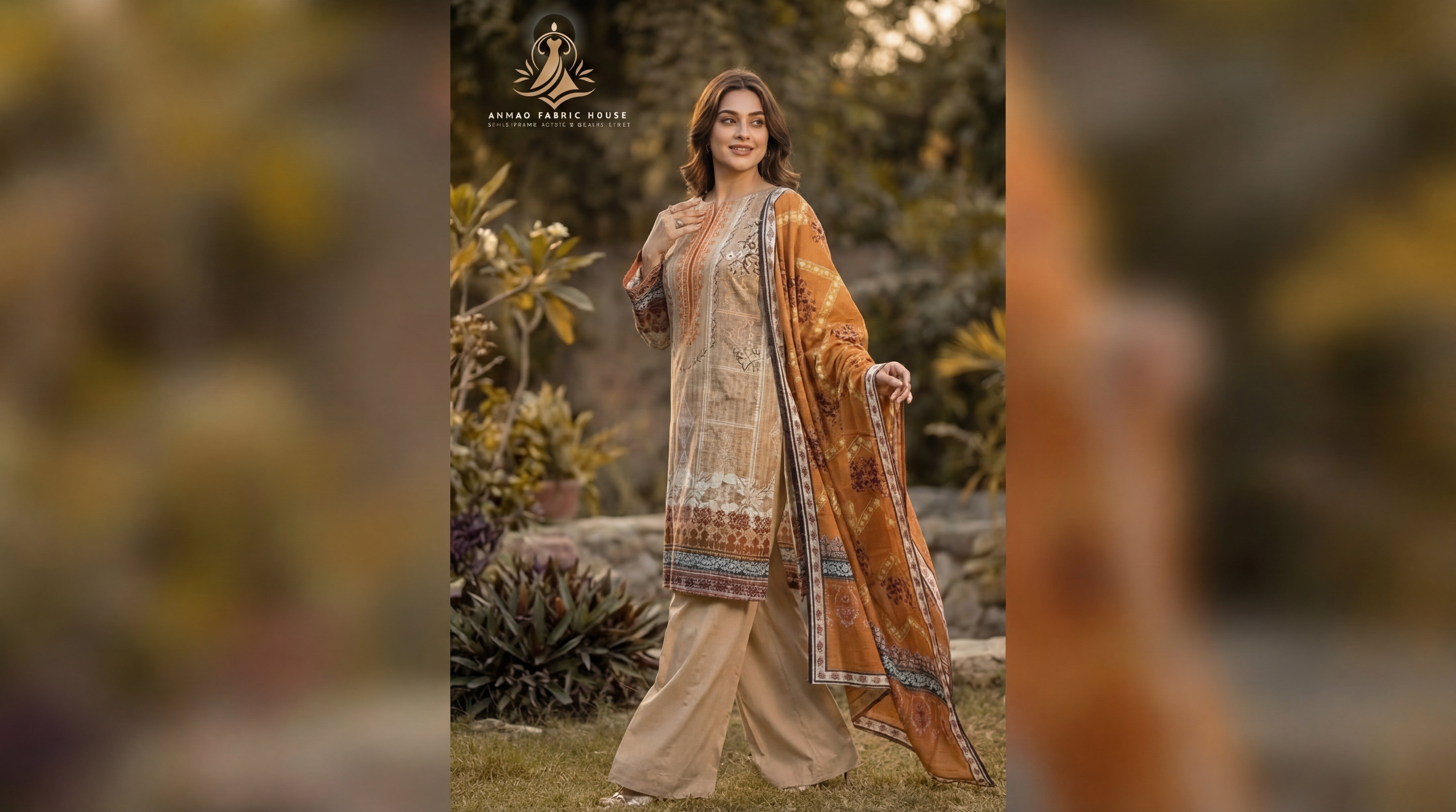 Edenrobe Unstitched Printed Khaddar 3pc