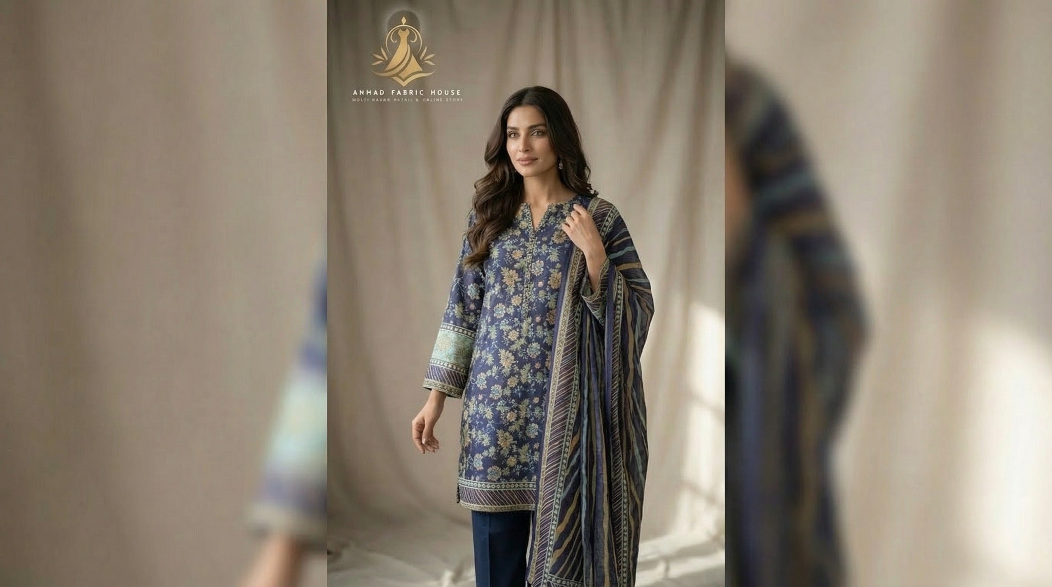 Ethnic Unstitched Printed Khaddar 3pc