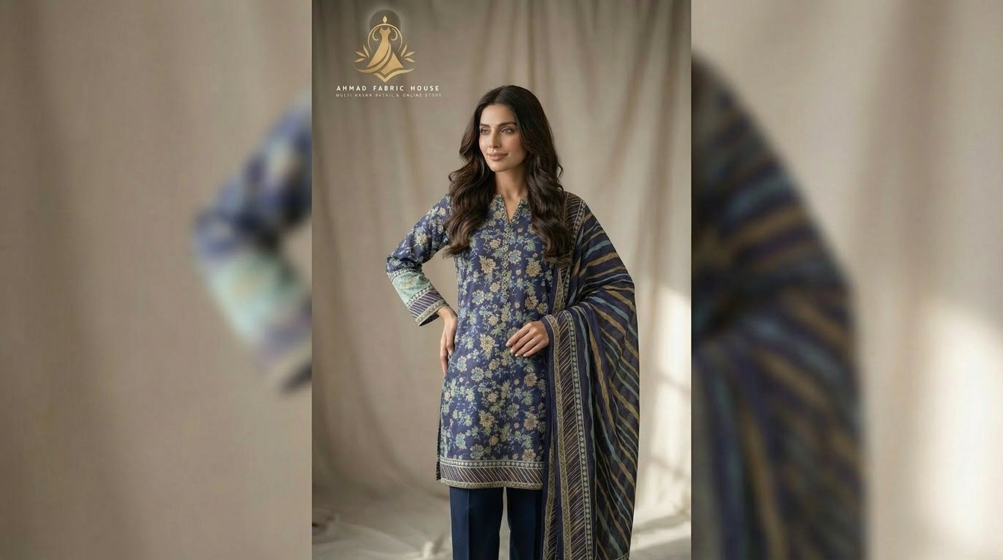 Ethnic Unstitched Printed Khaddar 3pc
