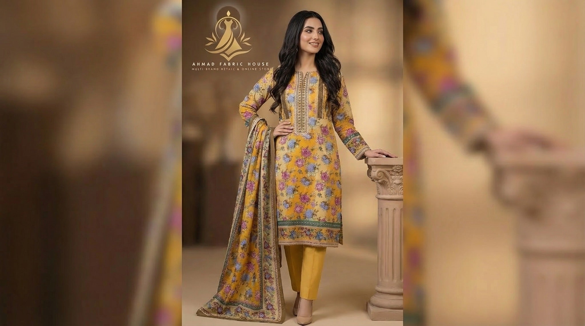 Ethnic Unstitched Printed Khaddar 3pc