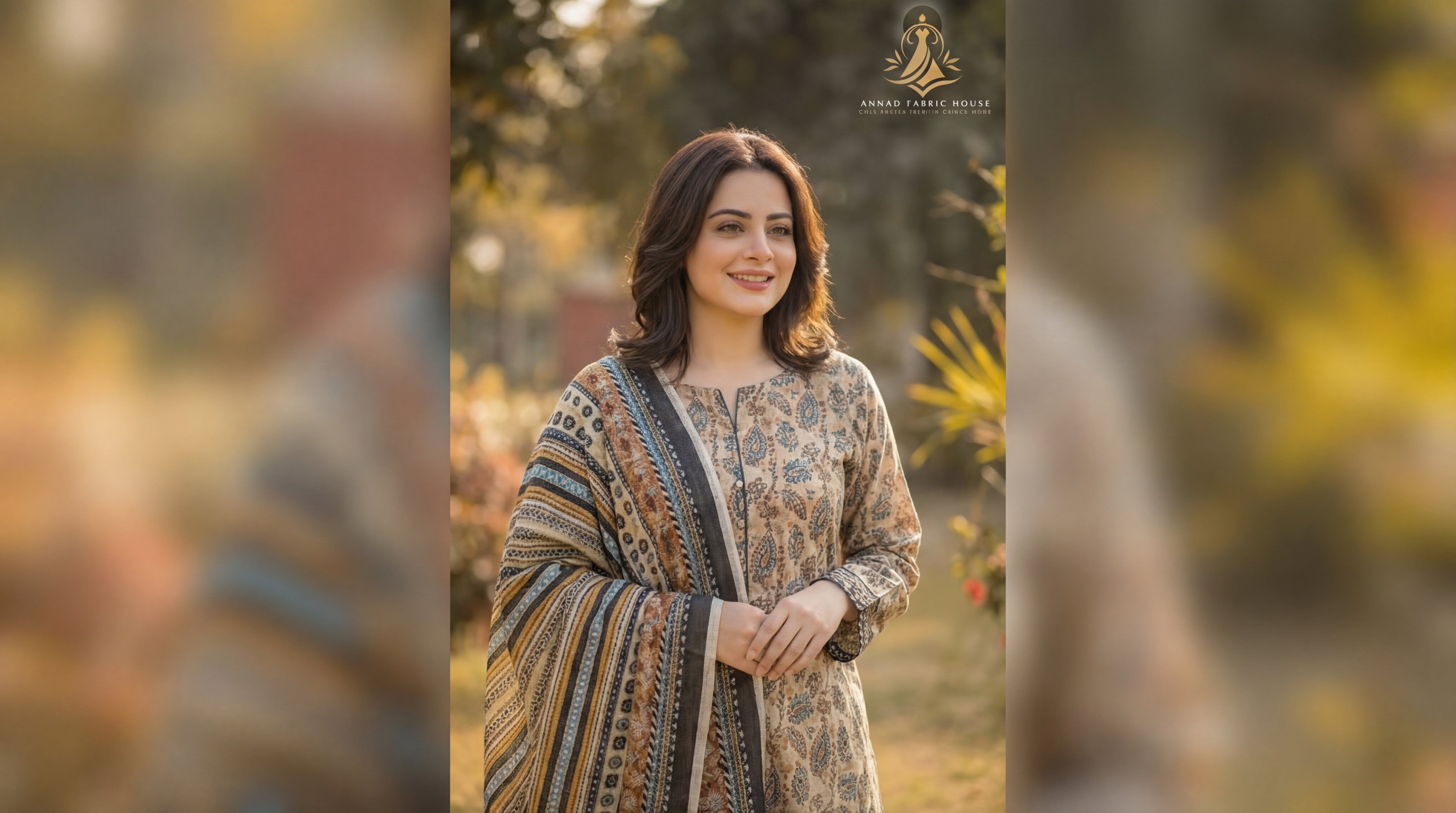 Edenrobe Unstitched Printed Khaddar 3pc