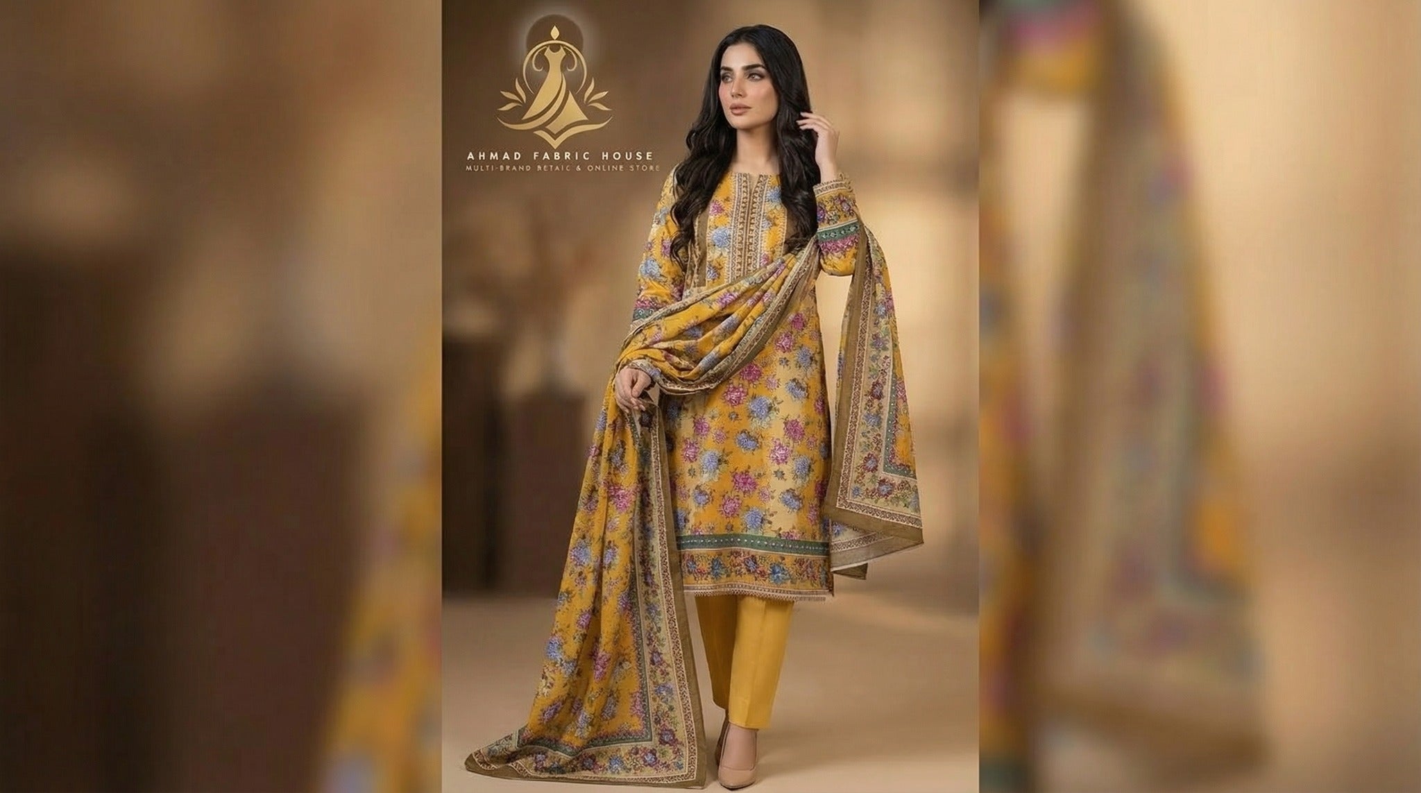 Ethnic Unstitched Printed Khaddar 3pc