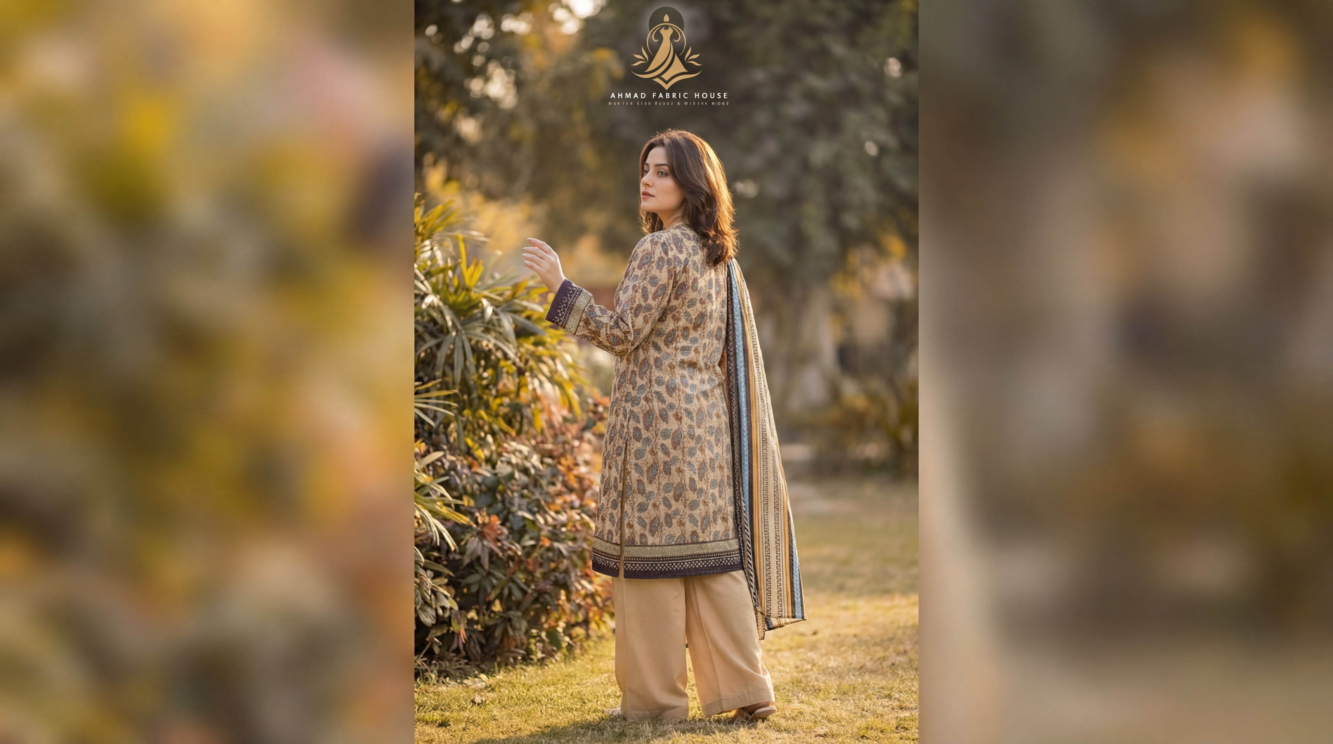 Edenrobe Unstitched Printed Khaddar 3pc
