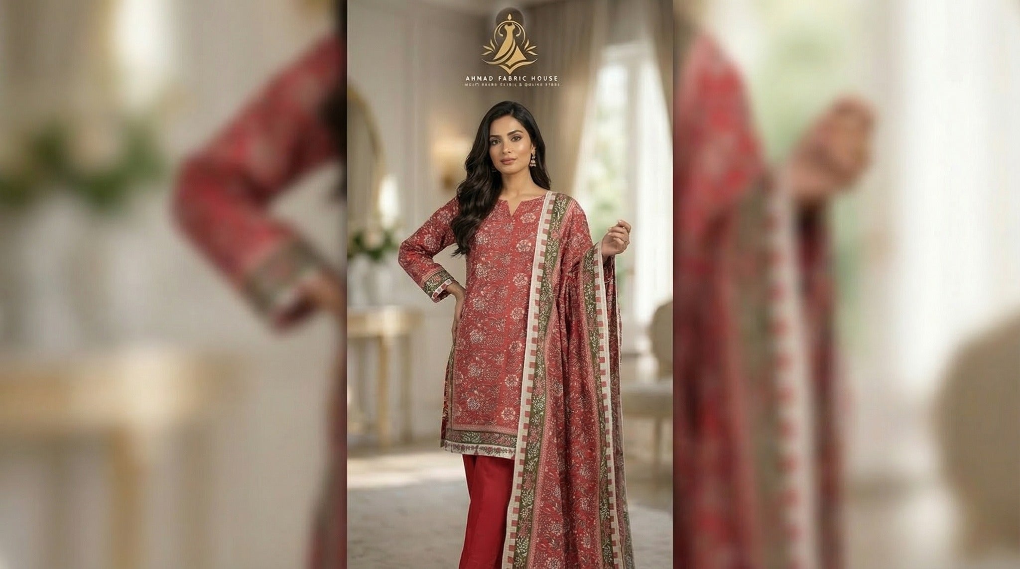 Ethnic Unstitched Printed Khaddar 3pc
