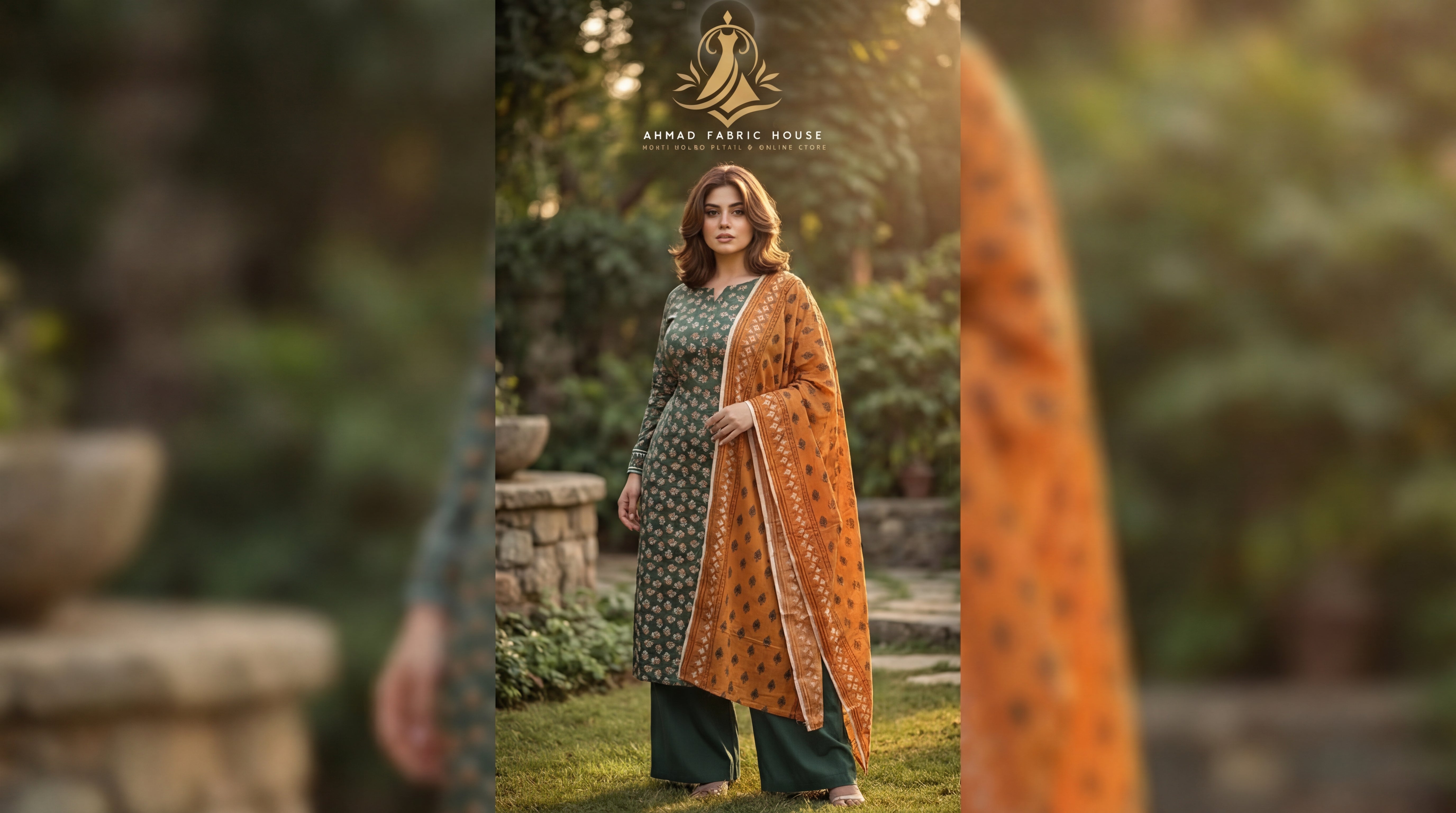 Edenrobe Unstitched Printed Khaddar 3pc