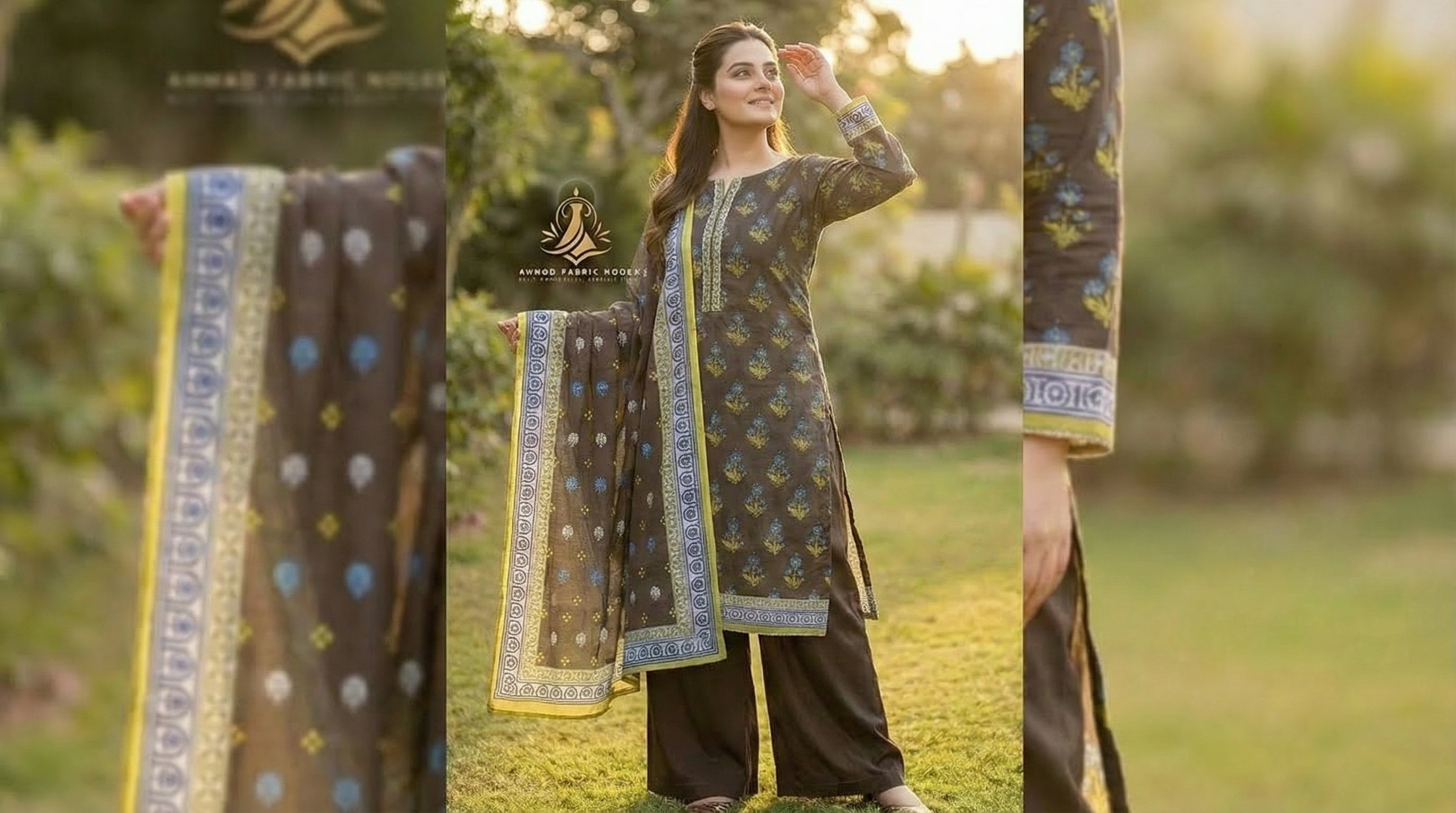 Edenrobe Unstitched Printed Khaddar 3pc